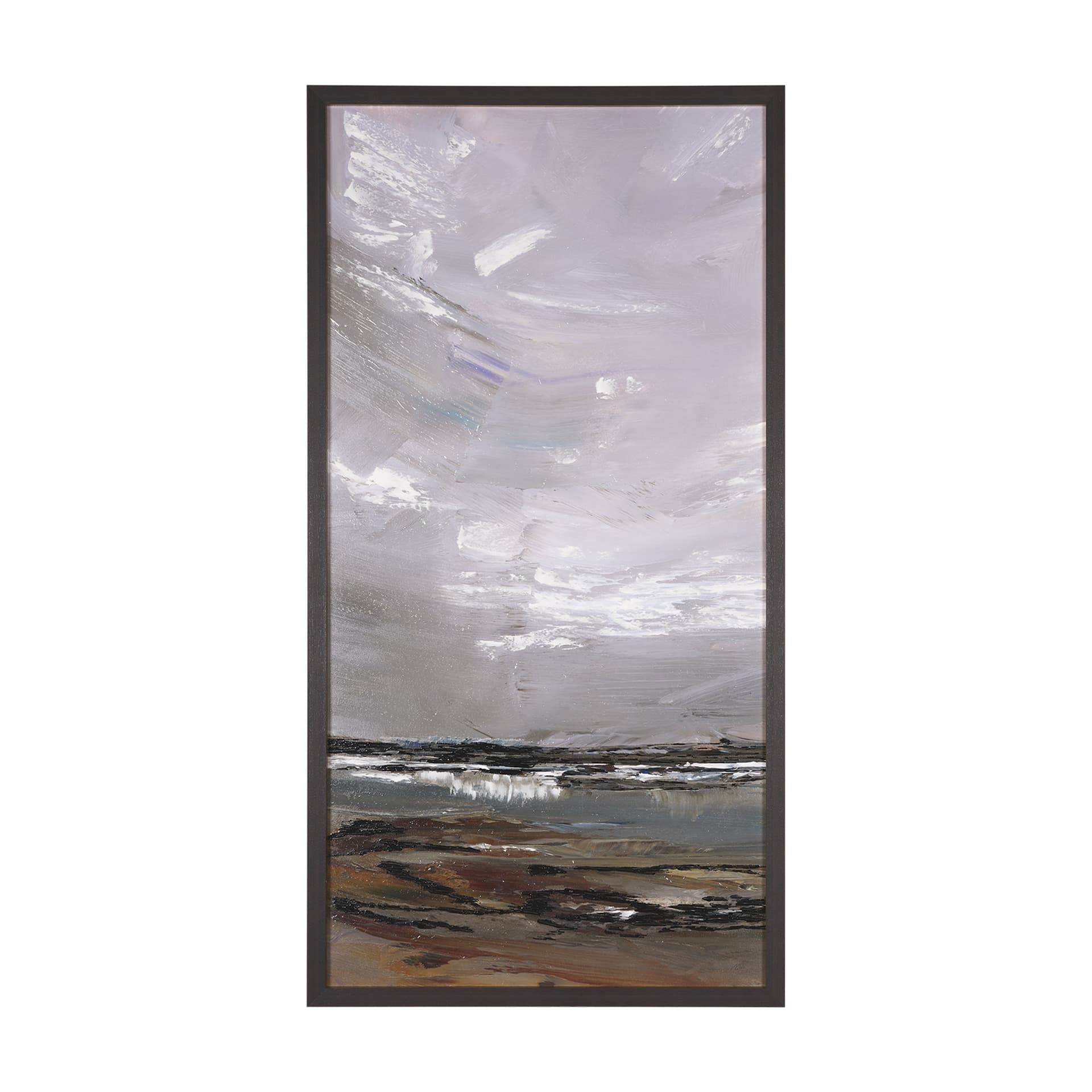 Grey Day I by Mercana Studio a Hand Embellished Textured Framed Canvas — product photograph