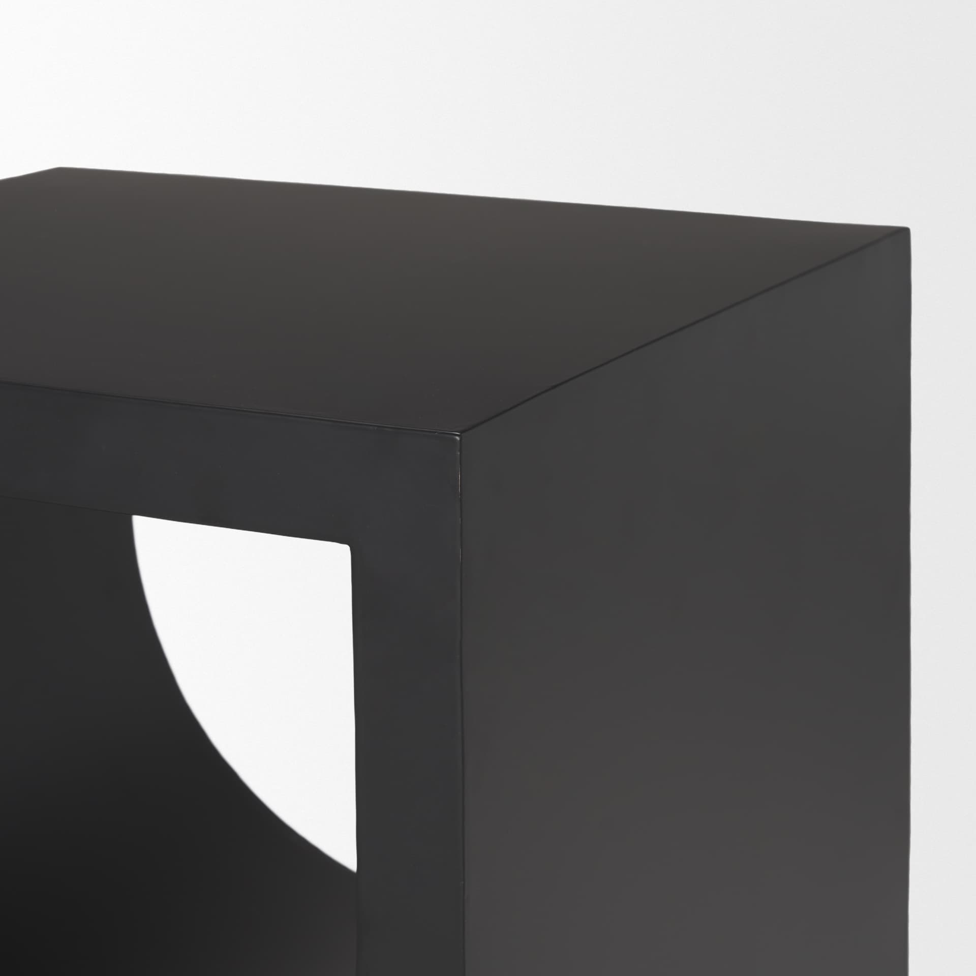 Sobi Matte Black Square Metal Side Table — product photograph
