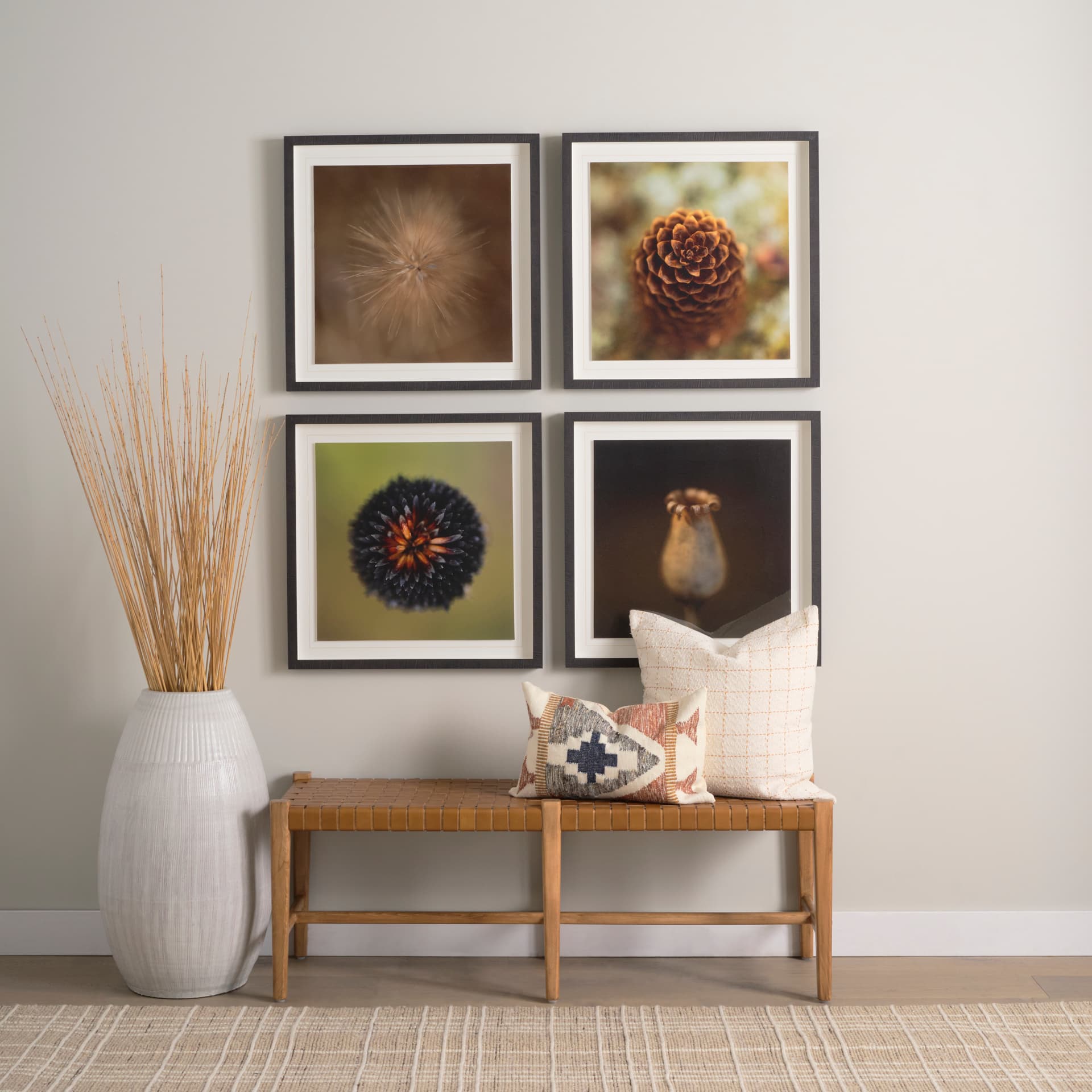 Curious by Stig Kalvelid a Hand Embellished Framed Photo Art Print Matted under Glass — in a styled room