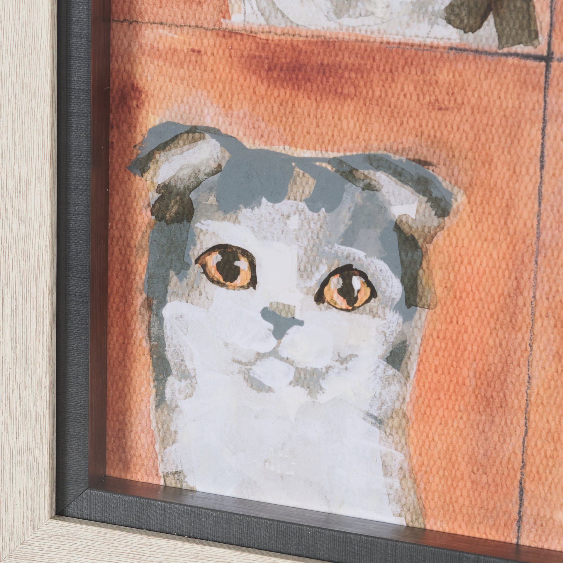A Cats Many Faces by Mercana Studio Hand-Embellished Framed Artwork Matted under Glass — product photograph