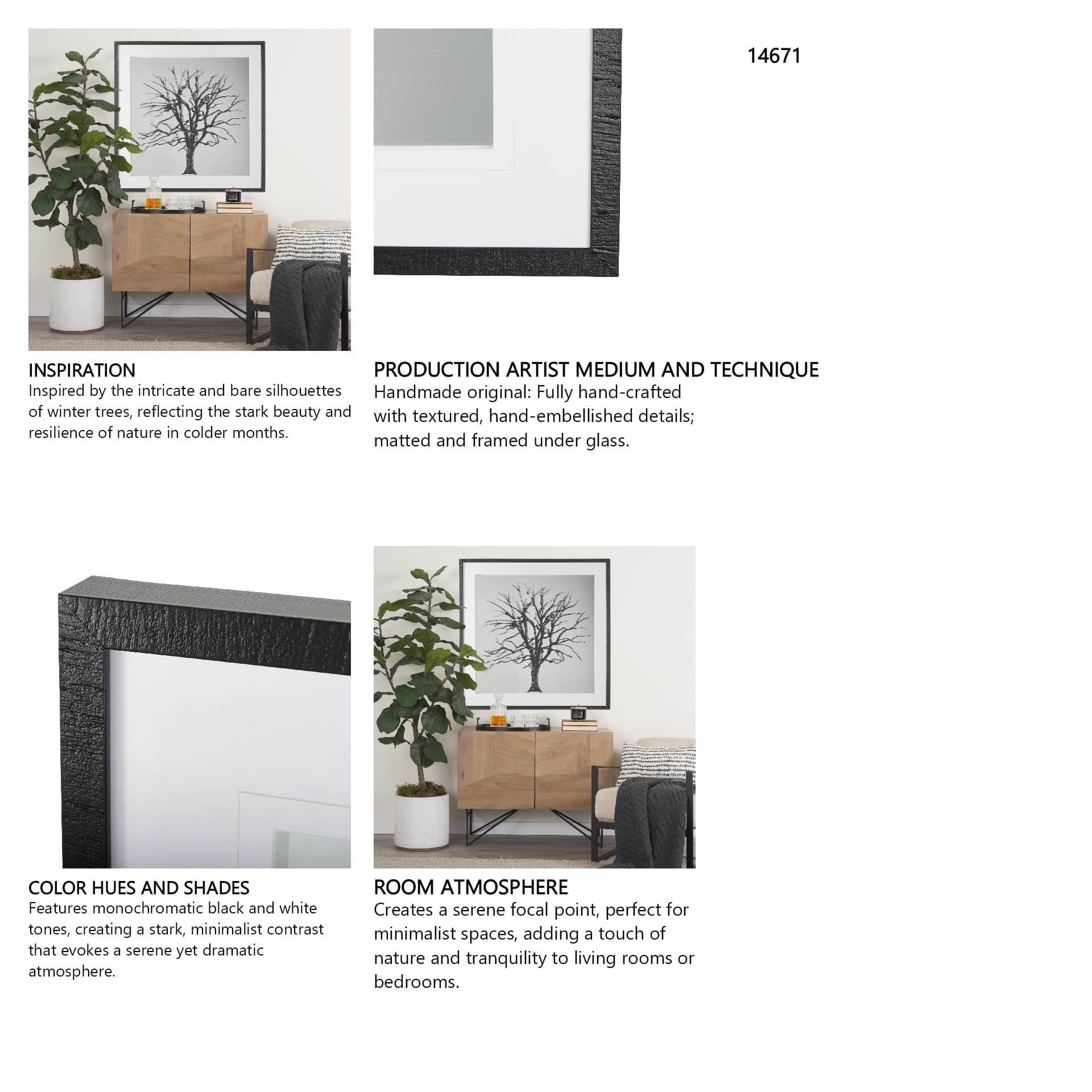 Tree of Life by Studio M a handmade Original Framed Artwork on Glass — in a styled room