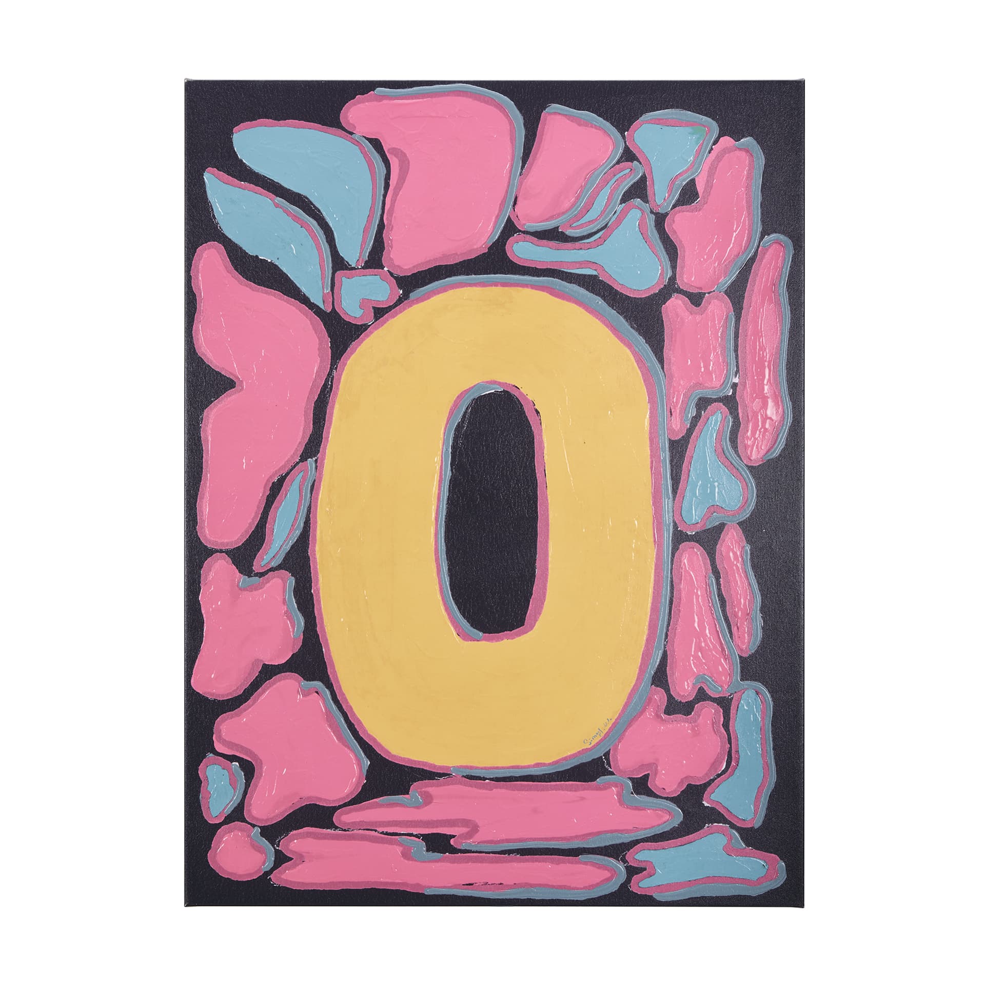 Numbers X by Mercana Studio a Hand Embellished Textured Canvas — product photograph