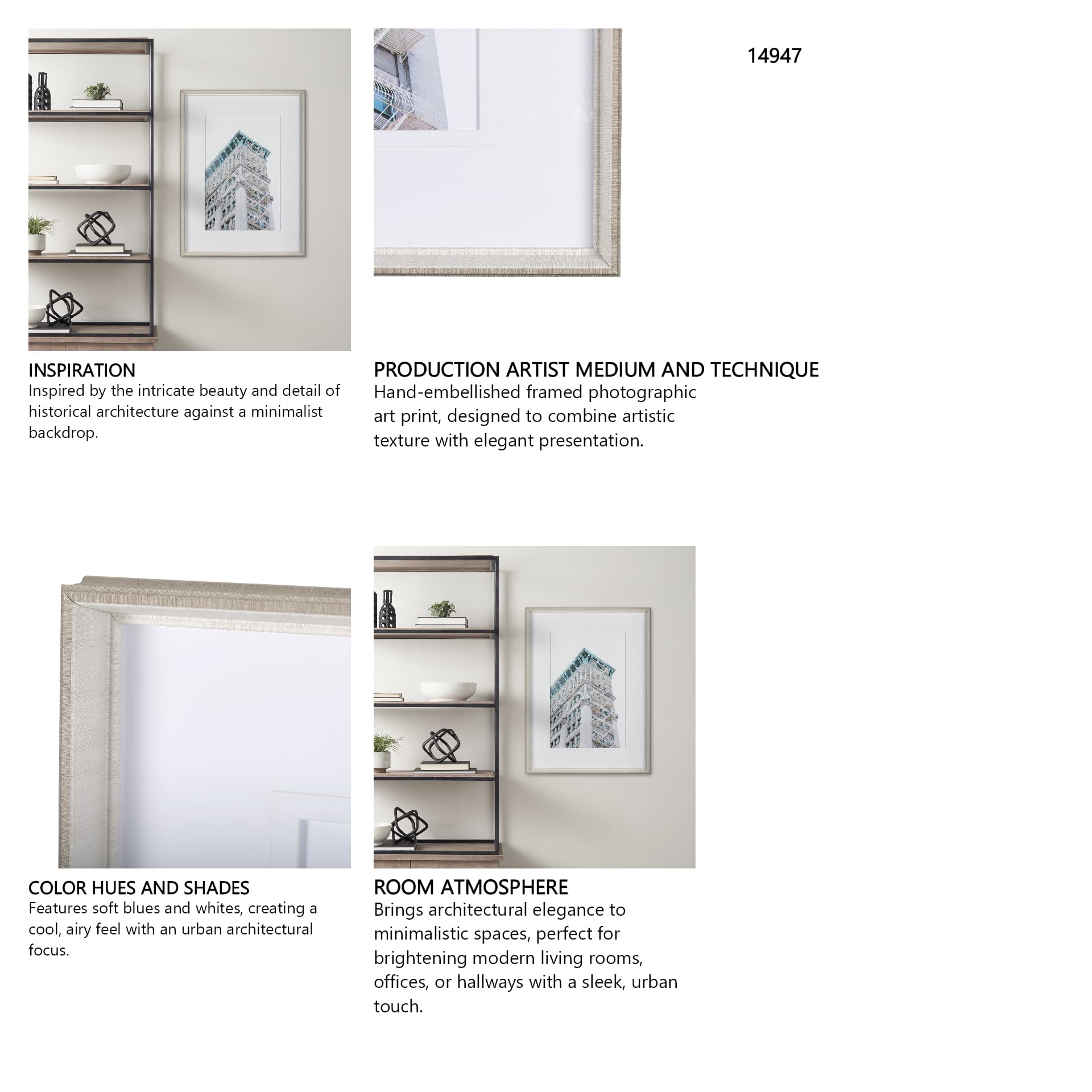 An Ornate Touch by Mercana Studio a Hand Embellished Textured Framed Art Photo Matted under Glass — in a styled room