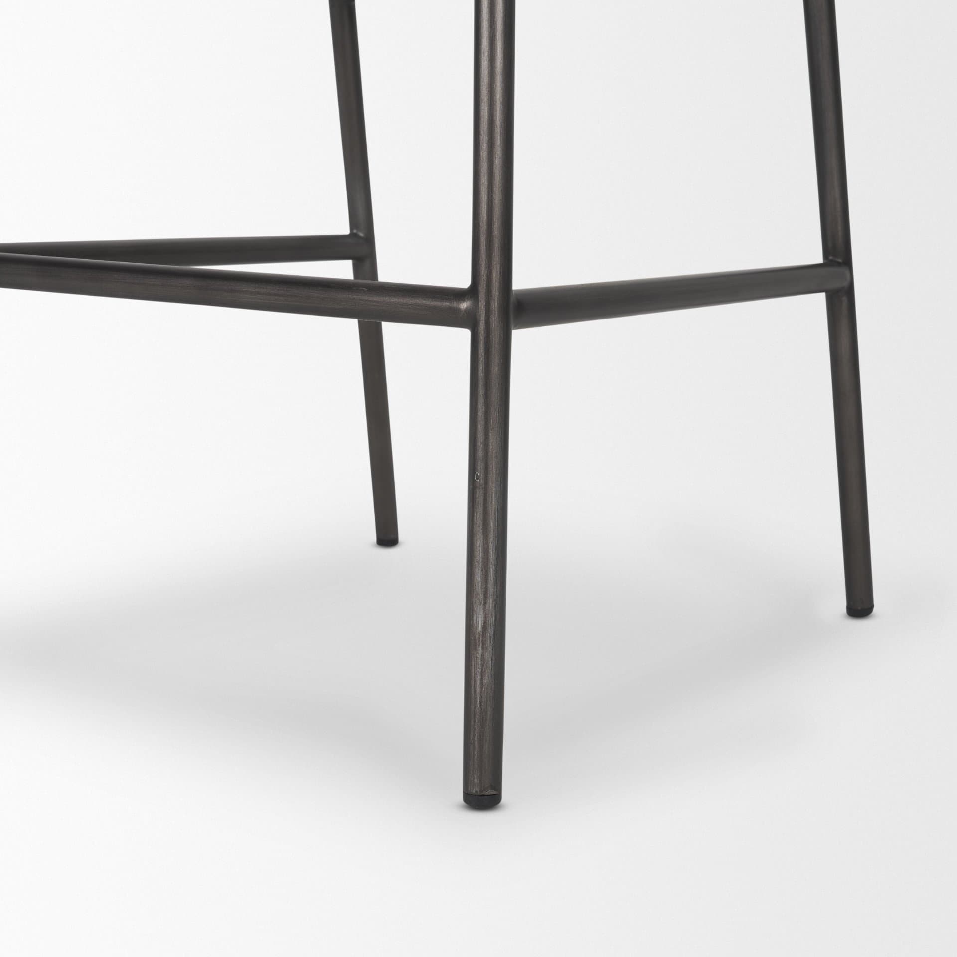 Kavalan Backless 33.5in Seat Counter Stool | Sand Fabric w/ Stool — product photograph
