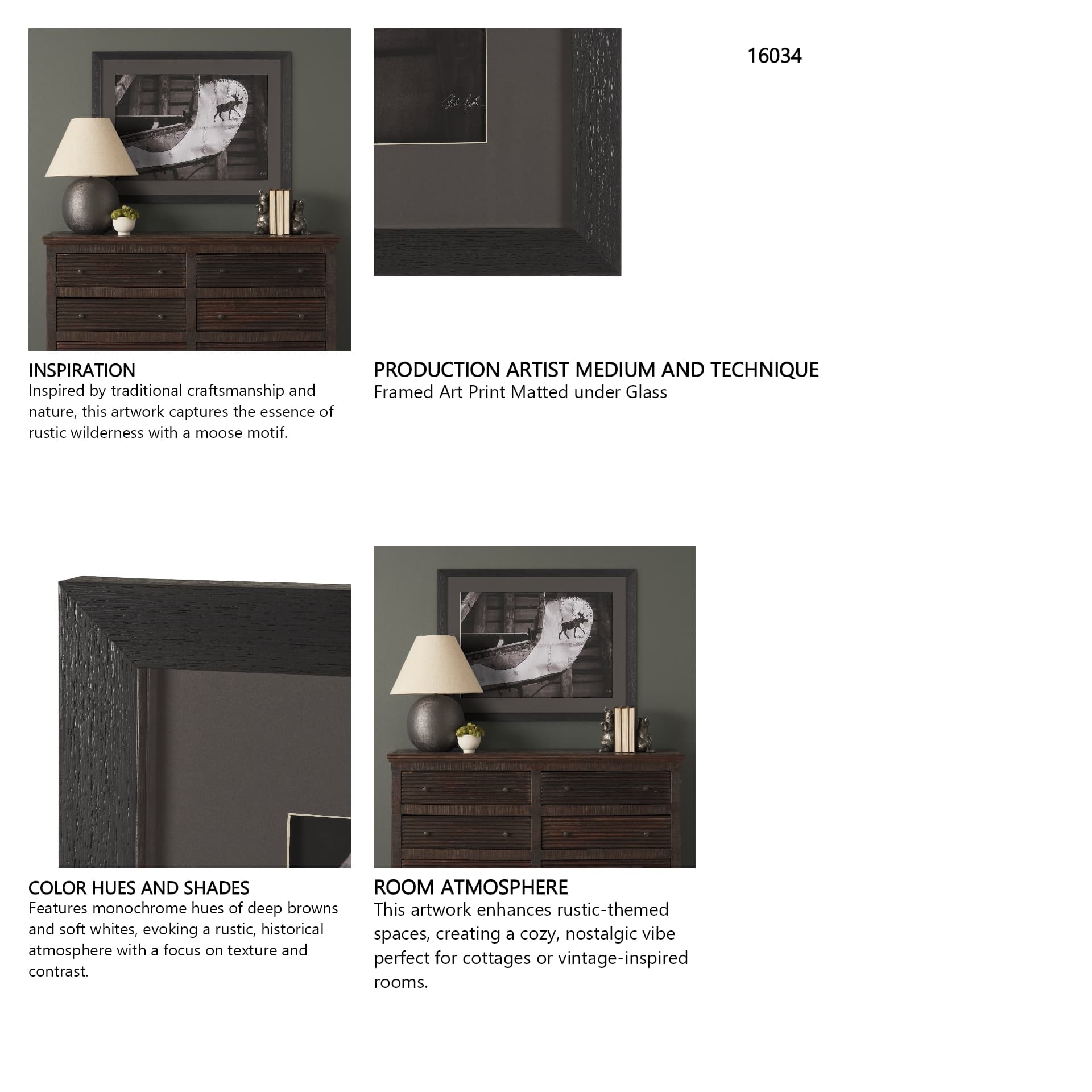 Moose Canoe by Deborah Revell Framed Art Print Matted under Glass — product photograph