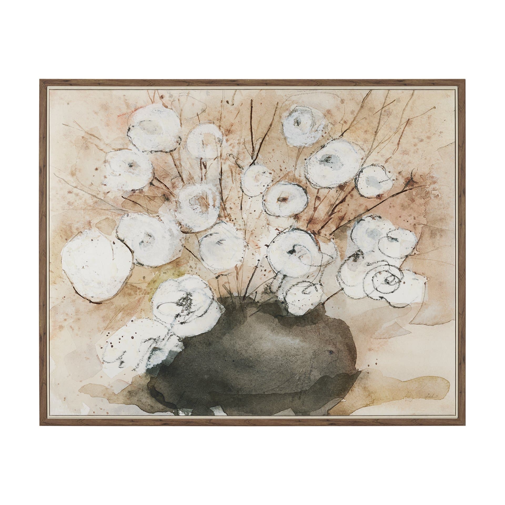Butterfly Blossoms by Mercana Studio Hand-Embellished Textured Framed Canvas Artwork — product photograph