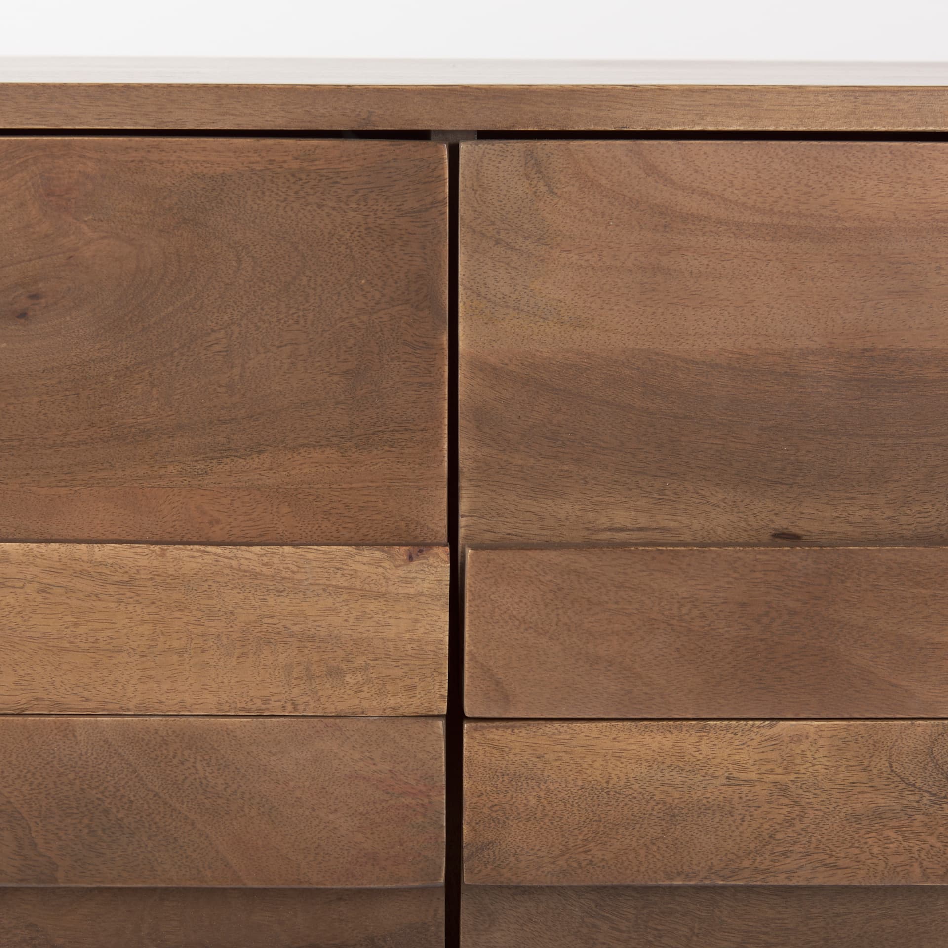 Astrid 71L x 17W x 30.3H Medium Brown Solid Wood 6 Drawer Sideboard — product photograph