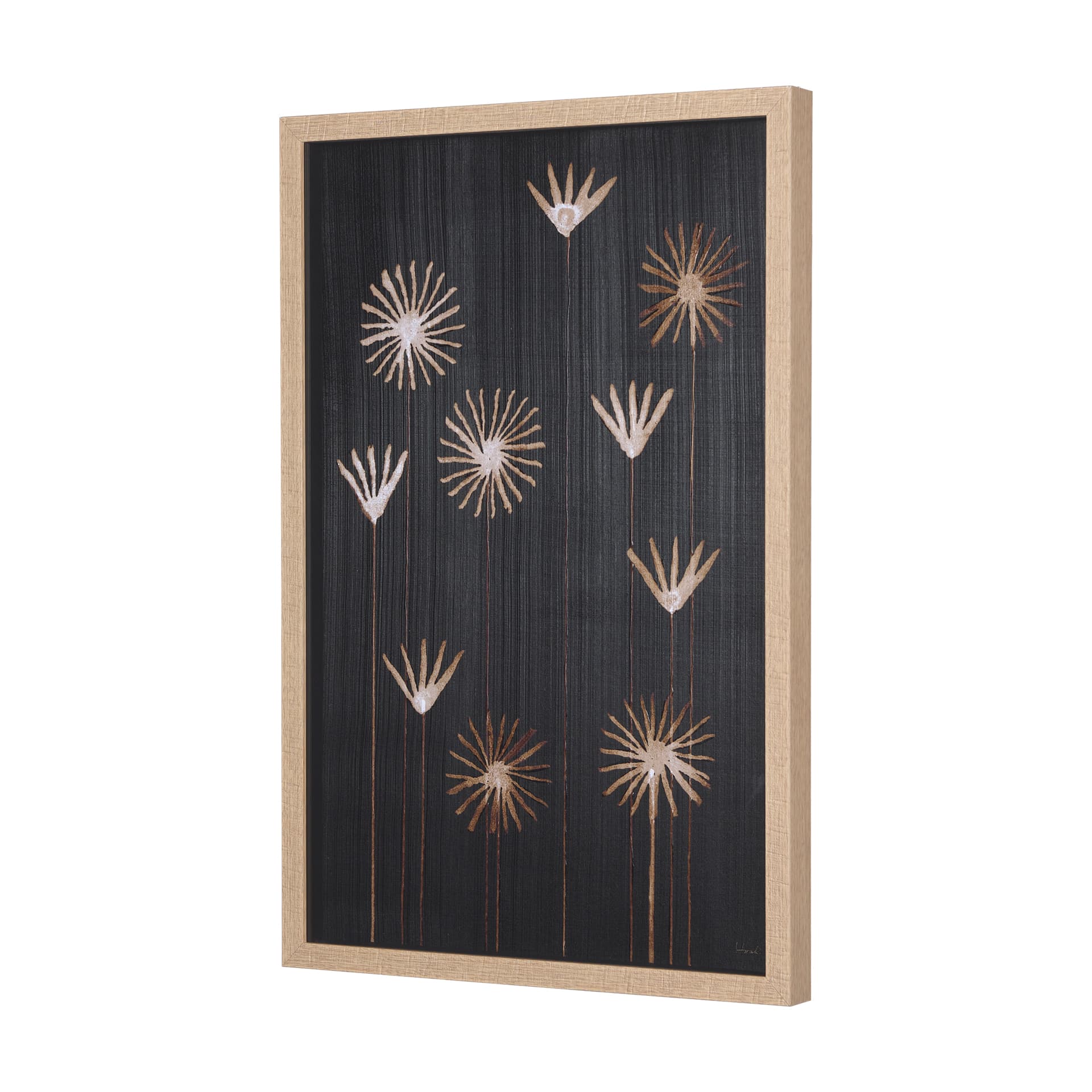 Spark I by Mercana Studio a Hand Embellished Textured Framed Art Print Matted under Glass — product photograph
