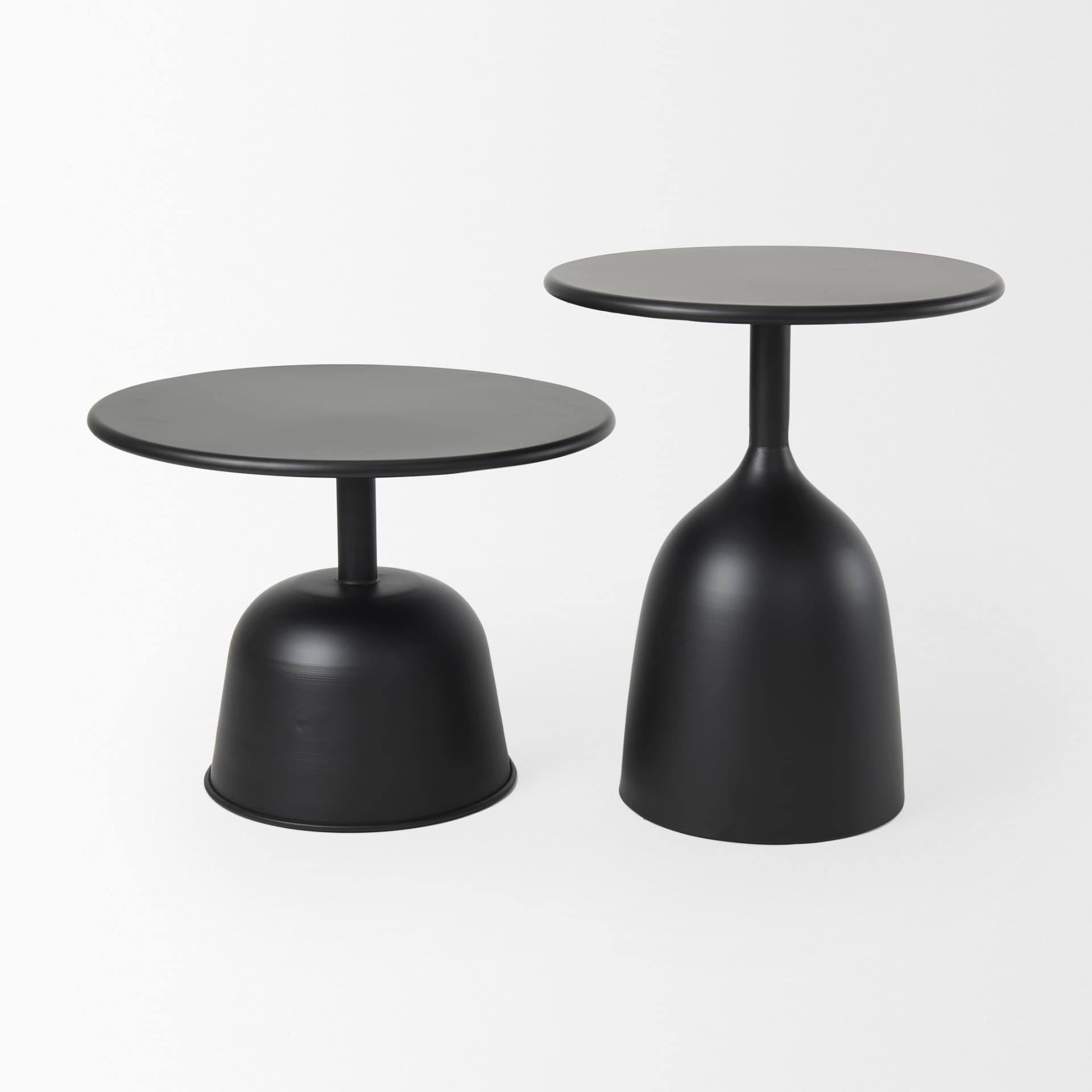 Talulla 16.5L x 16.5W x 19.7H Matte Black Metal Accent Table — product photograph