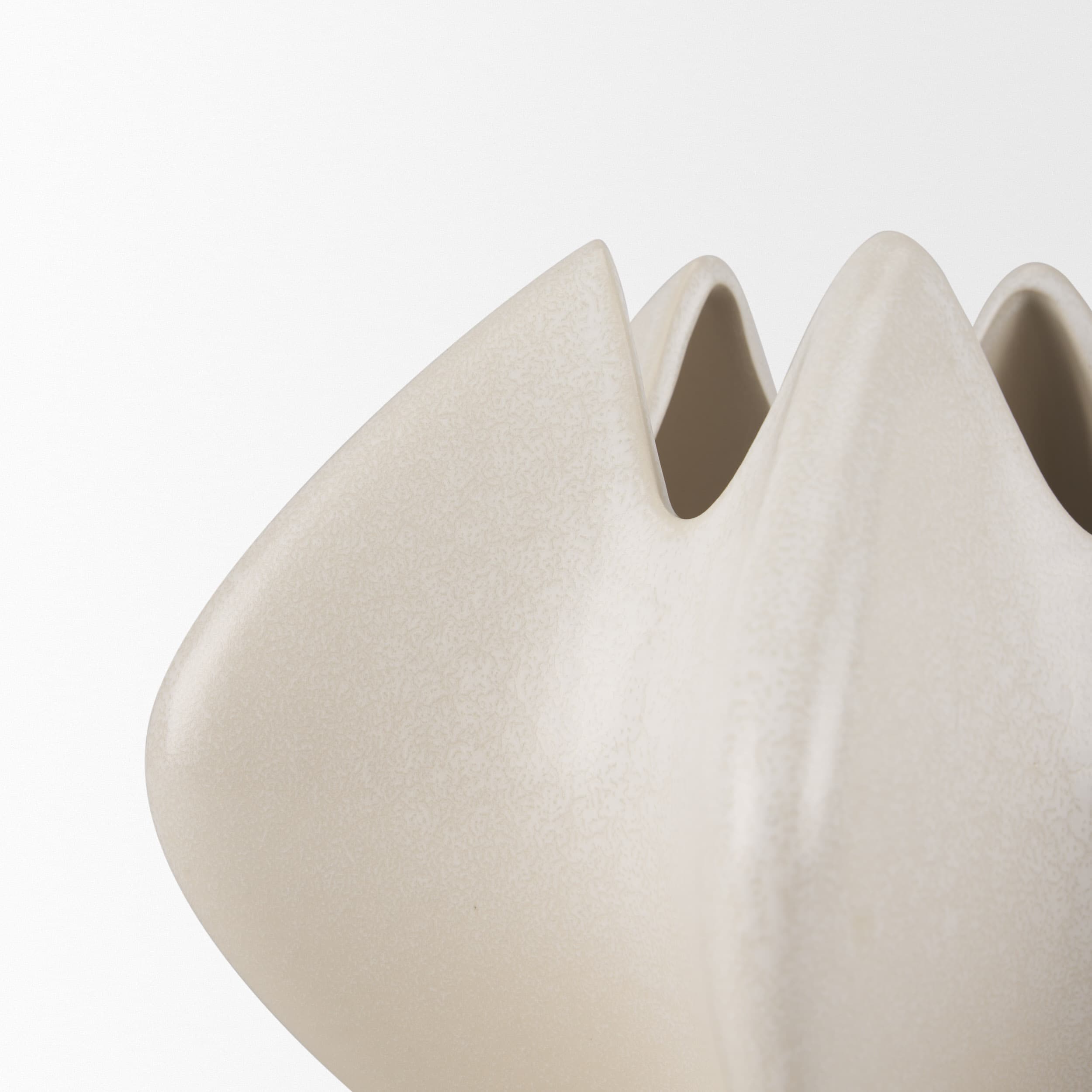 Ulrich Sculptural Cream Glazed Ceramic Vase — product photograph