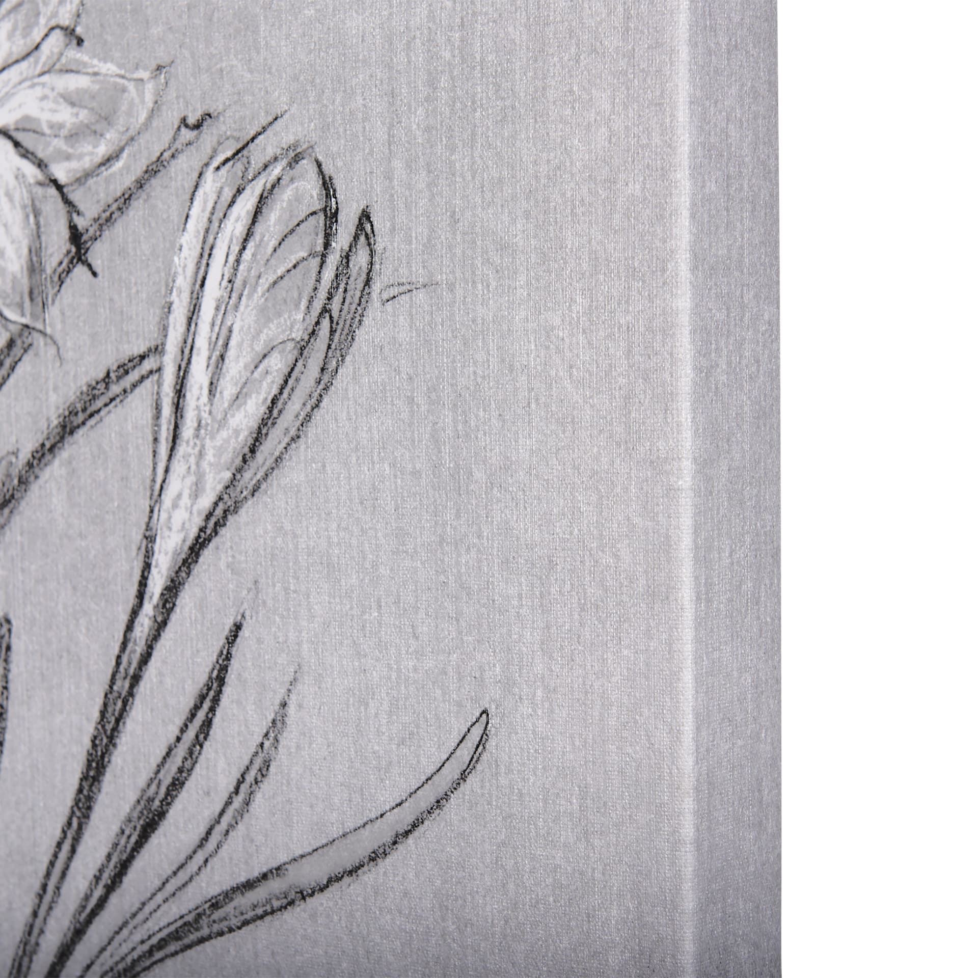 Botanical sketches V (Grey) by Mercana Studio a Hand Embellished Textured Canvas — product photograph
