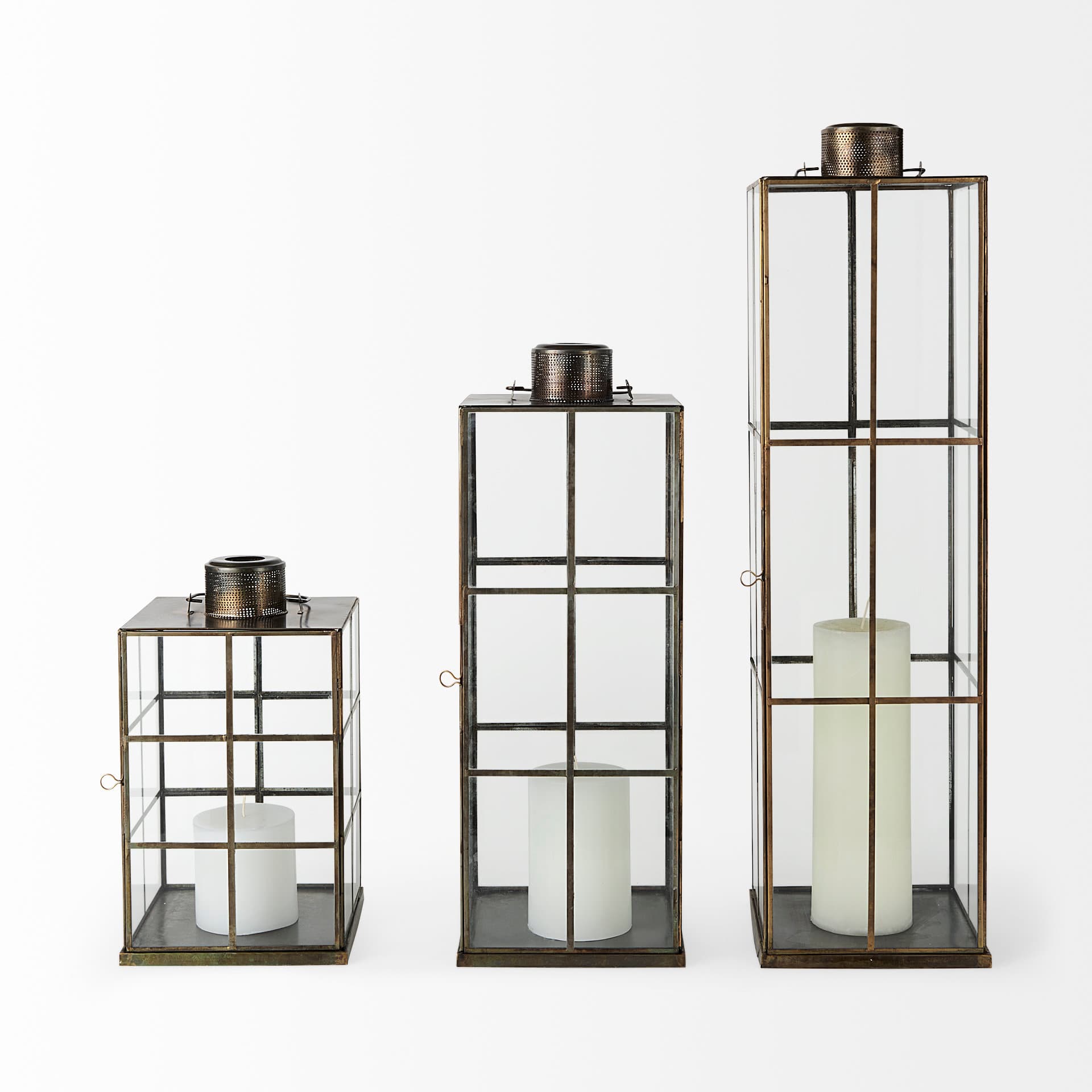 Grimwig (Small) 8L x 8W x 15H LANTERN W/SHEET BASE WITHOUT BEVEL — product photograph