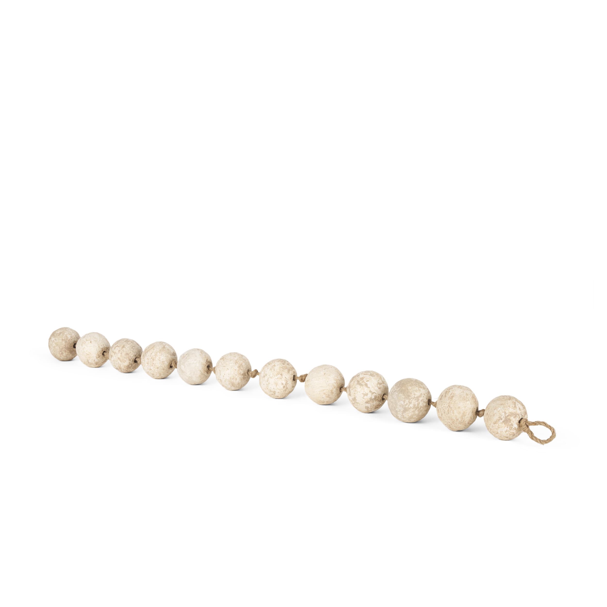 Varamala Beige Paper Mache Sphere Garland — product photograph