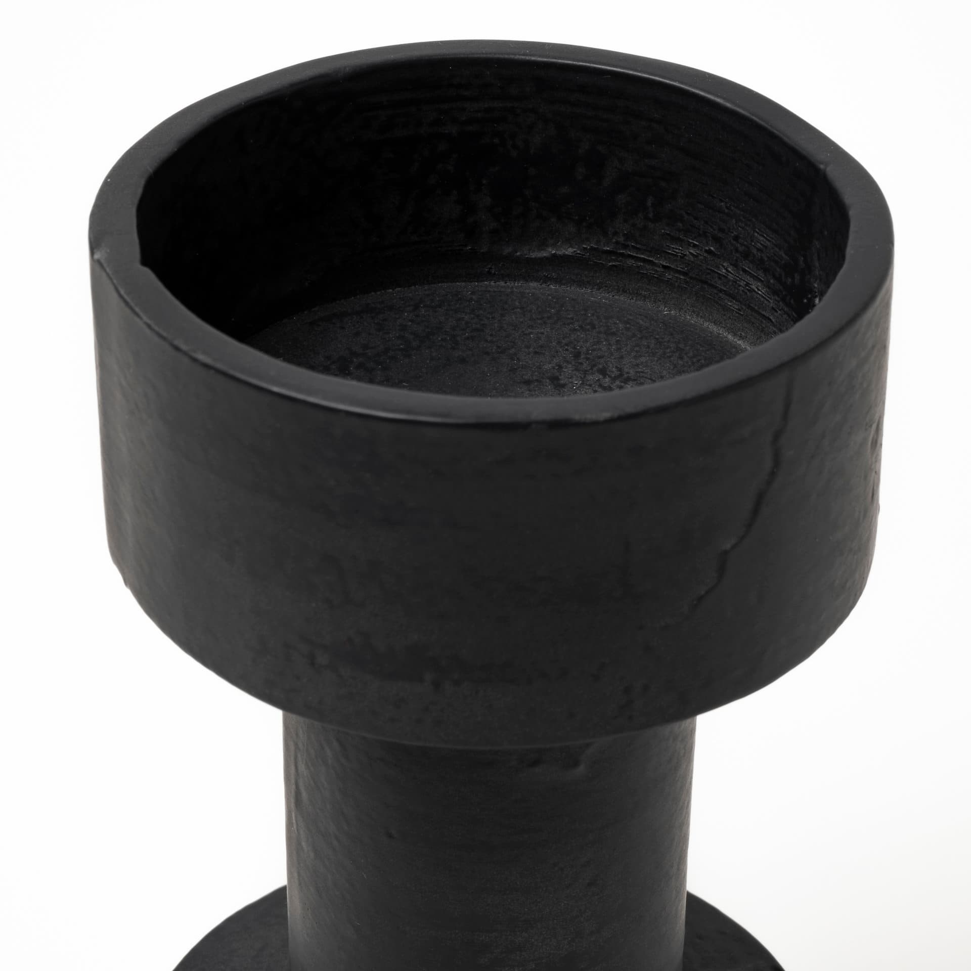 Bolton I 3.9L x 3.9W x 10.6H Black Metal Table Candle Holders — product photograph