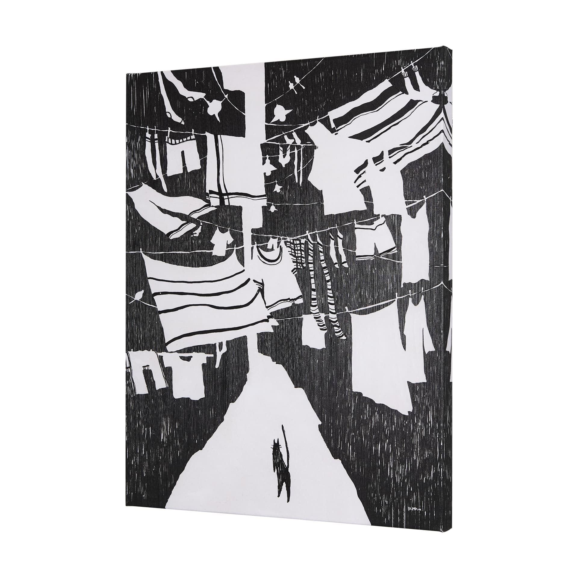 National Laundry Day by Mercana Studio a Hand Embellished Textured Canvas — product photograph