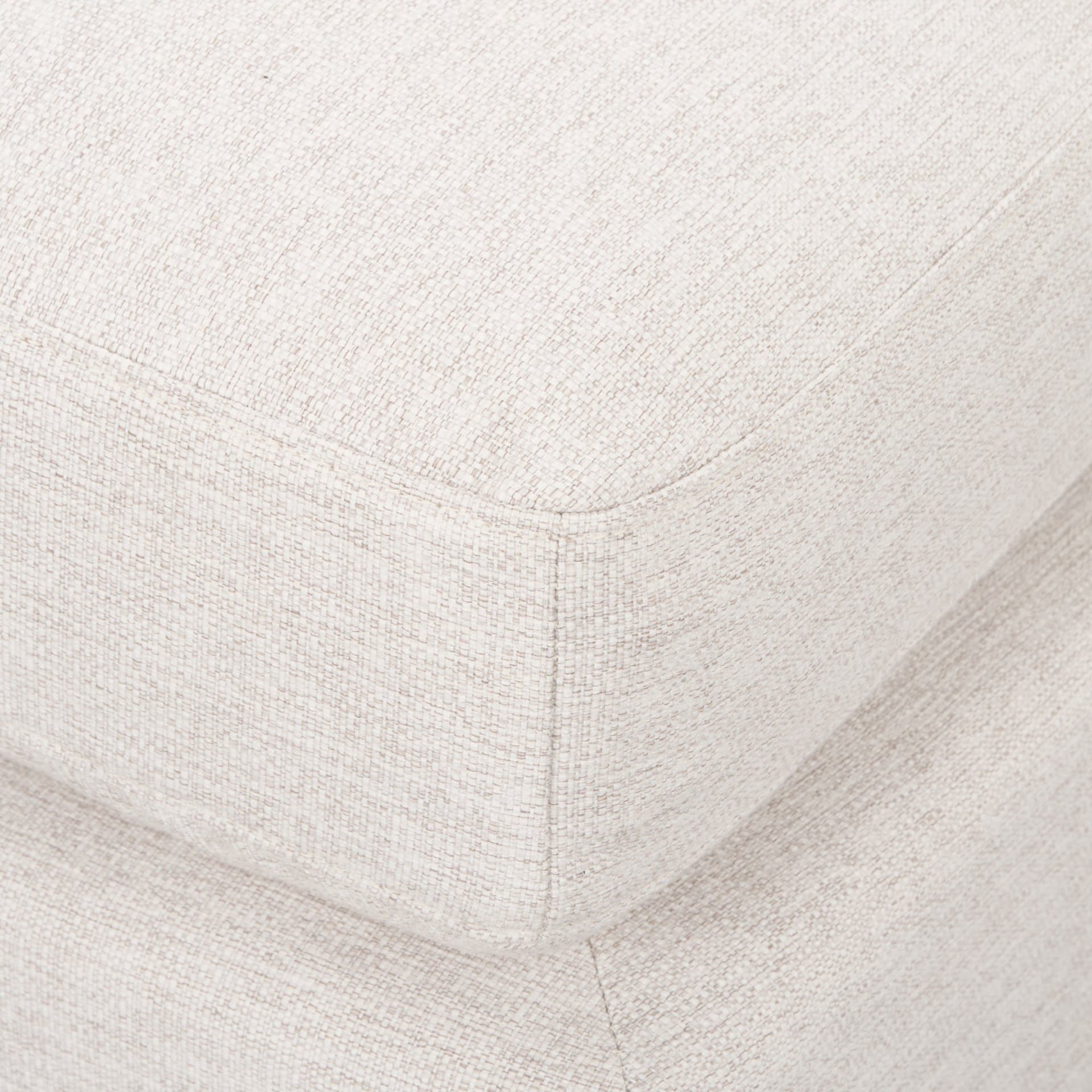 Halston Large Ottoman Oatmeal Performance Fabric — product photograph