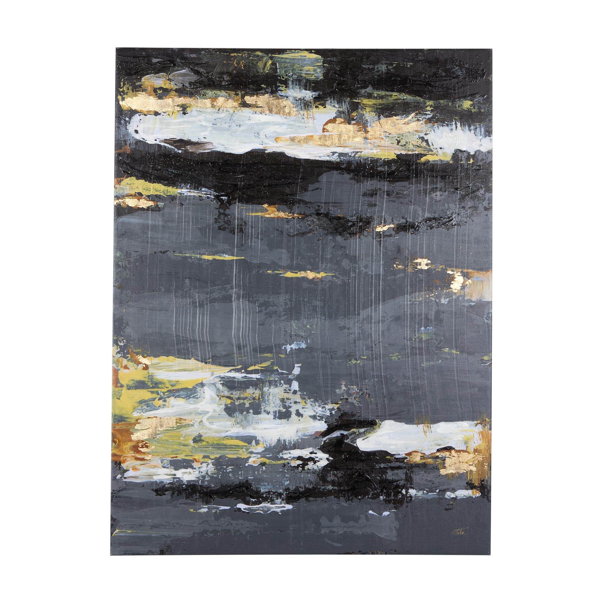 Silver and gold inspiration III by Mercana Studio a Hand Embellished Textured Canvas — product photograph