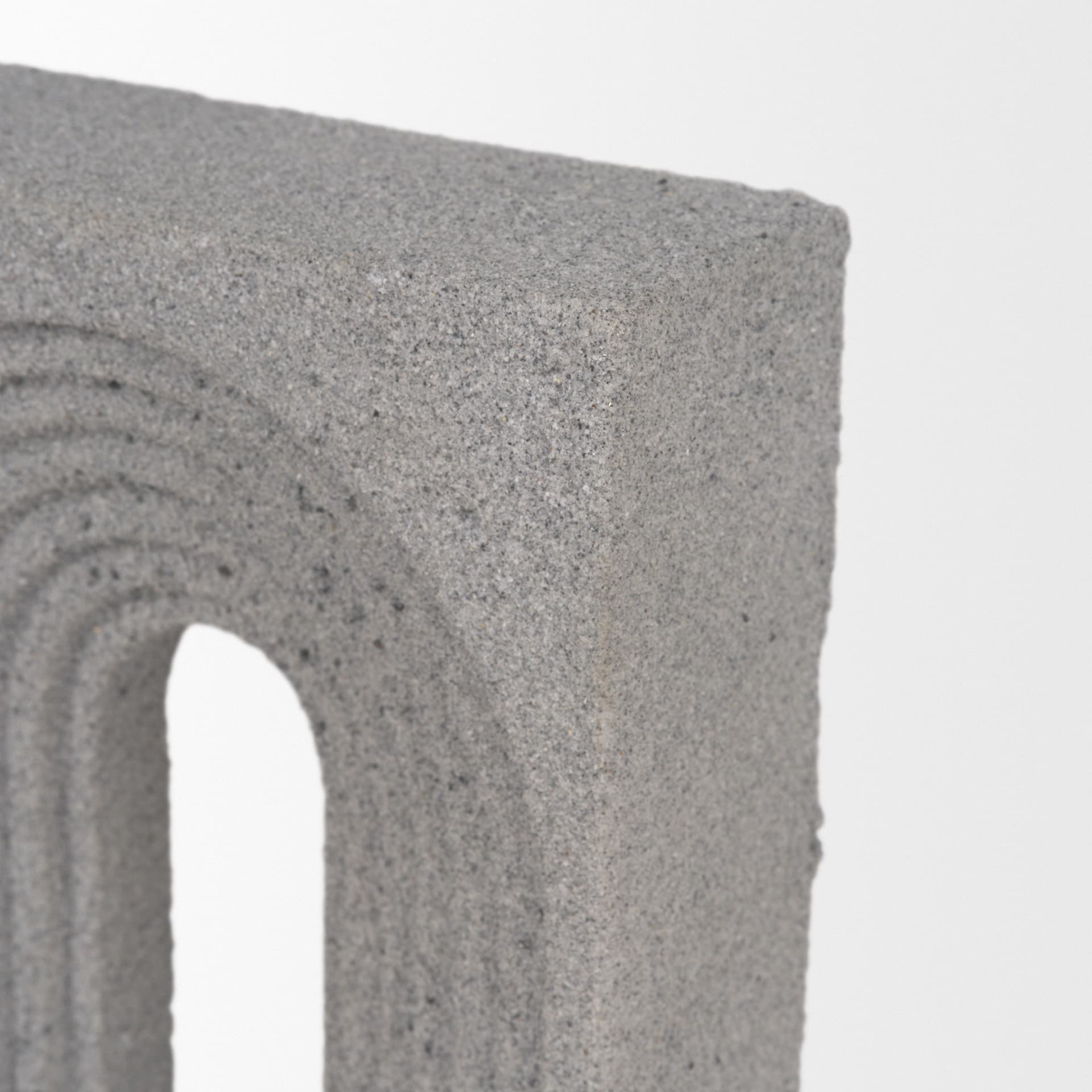 Kacia Resin Textured Concrete Gray Decorative Object — product photograph