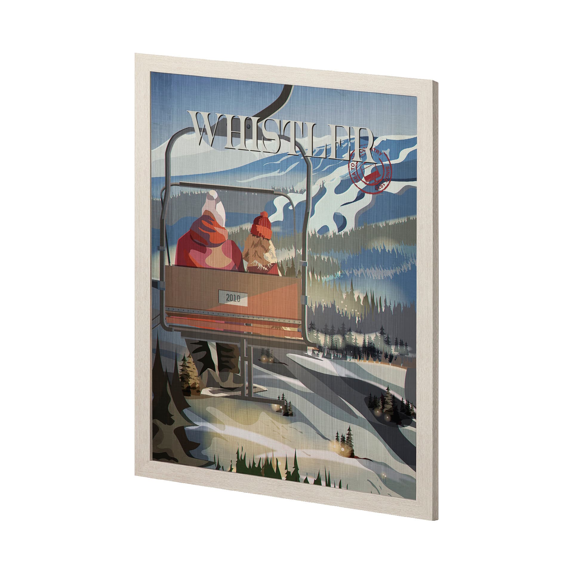 Whistler Go Canada (L) by Mercana Studio a Hand Embellished Decograph Framed Art Print — product photograph