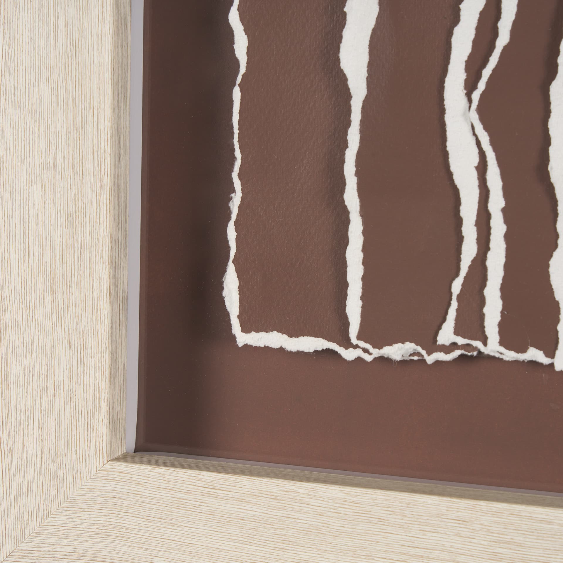 Tattered Waves I by Studio M a handmade Original Framed 3D Textured Artwork under Glass — product photograph
