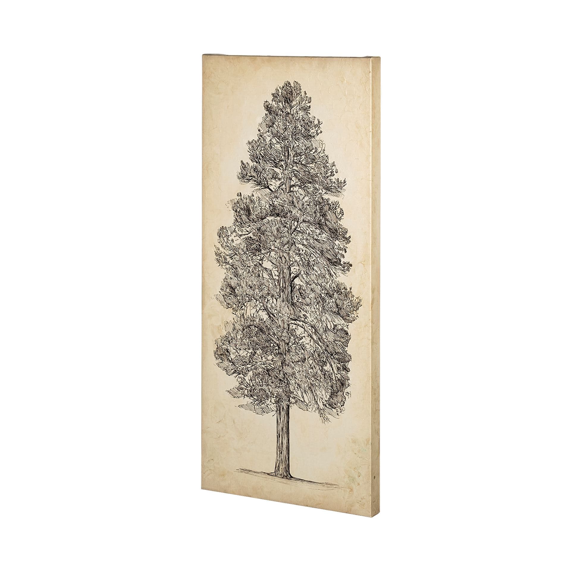 Pacific North West Tree Sketch III by Melissa Wang a Hand Embellished Textured Canvas — product photograph