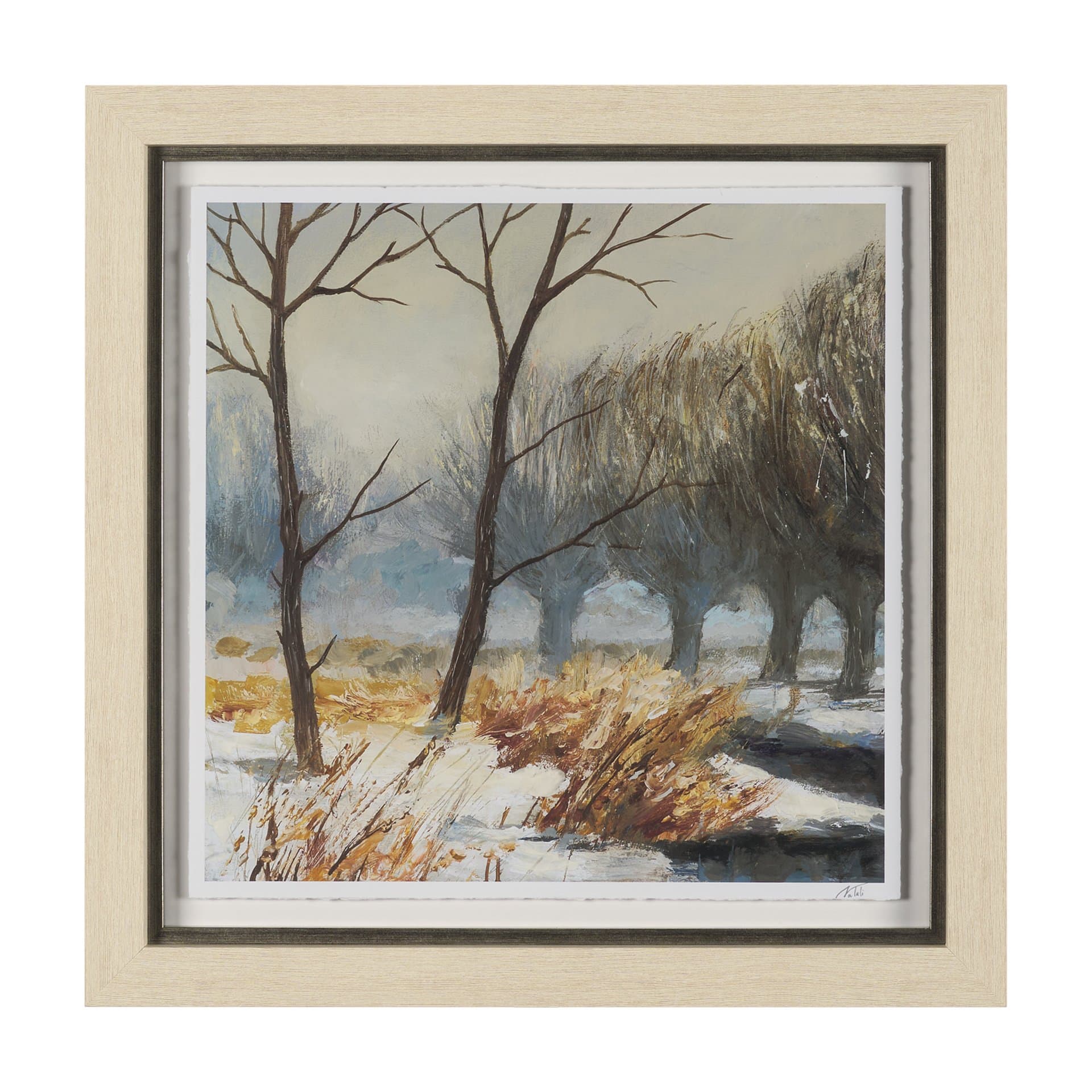 Winter Day I by Mercana Studio Hand Embelished Framed Artwork Matted under Glass — product photograph