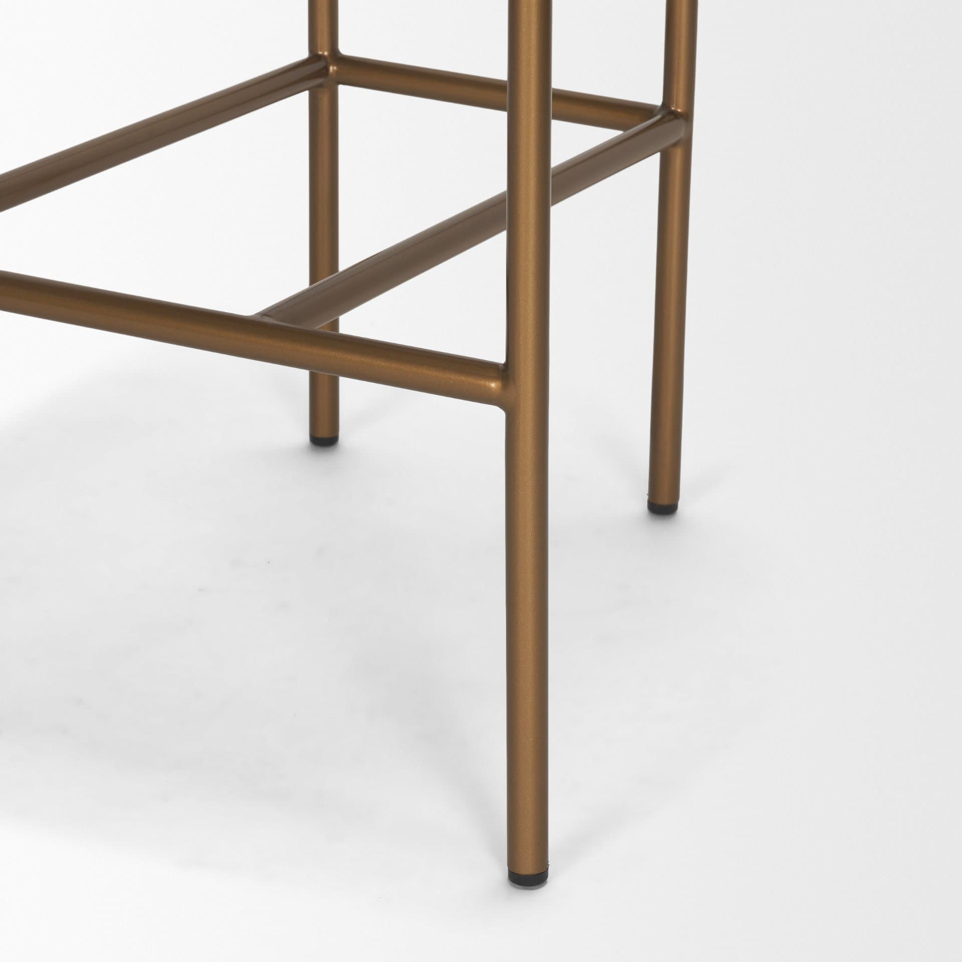Parker Backless 36.5in Seat Counter Stool | Cream Fabric w/ Gold Metal — product photograph