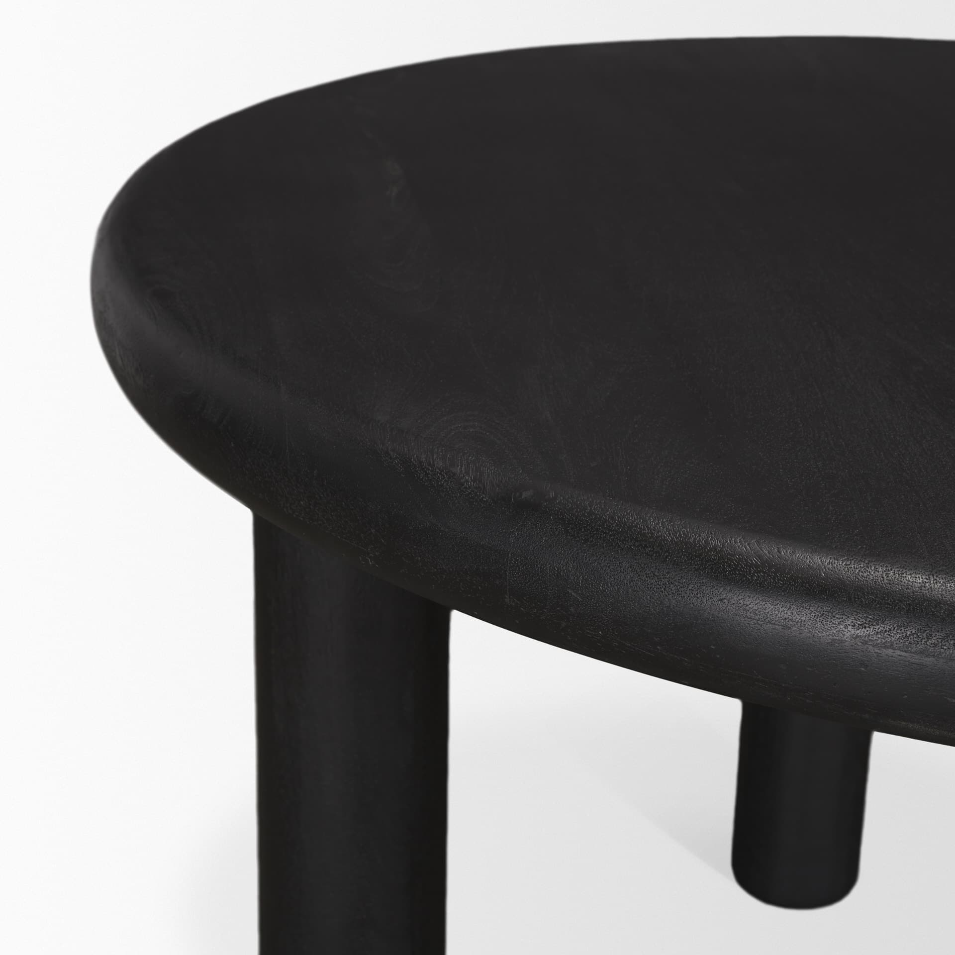 Soma 48" Round Dining Table | Modern | Black Wood | Seats 4 — product photograph