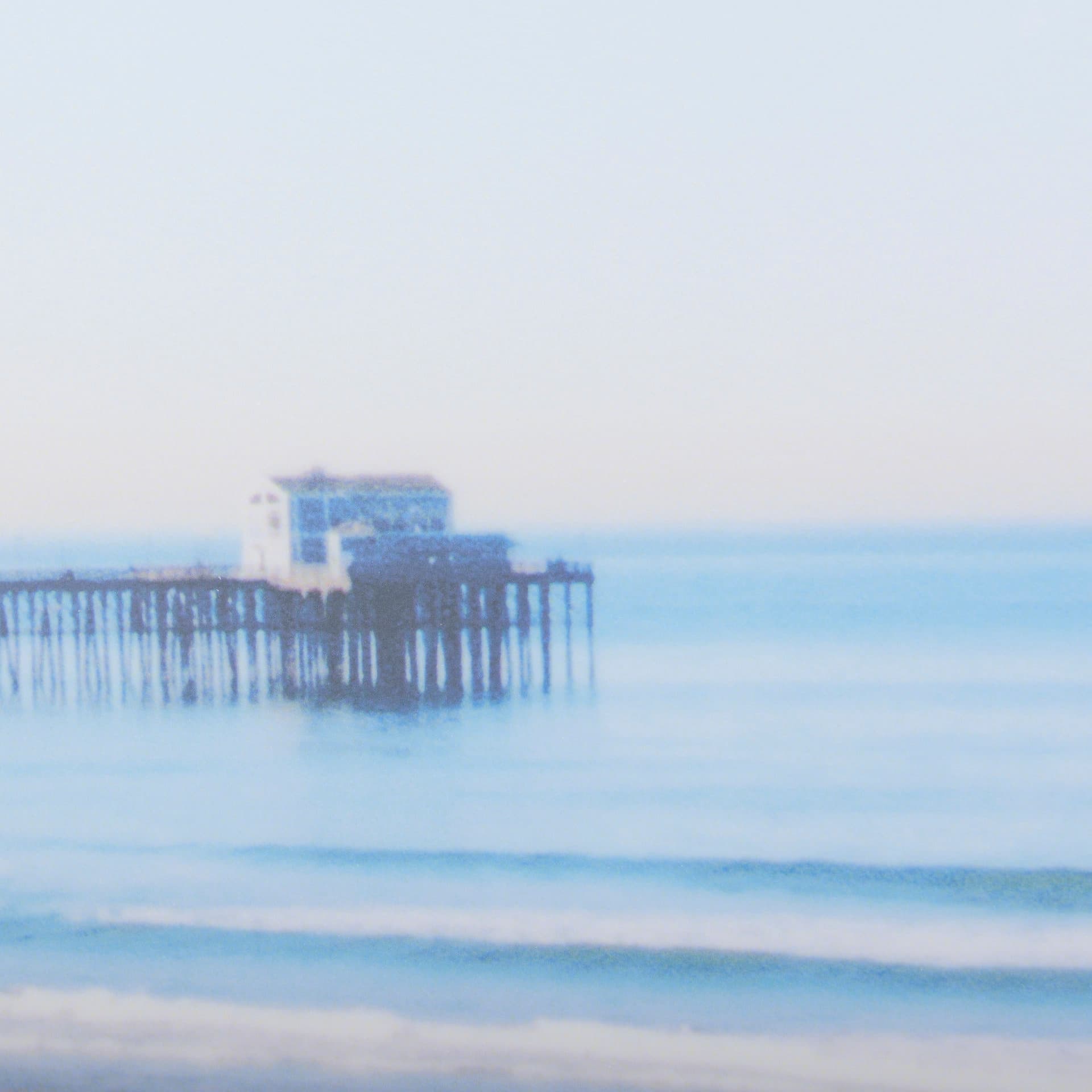 Oceanside by White Rock Girl a Hand Embellished Textured Framed Photo Art Print Matted under Glass — product photograph