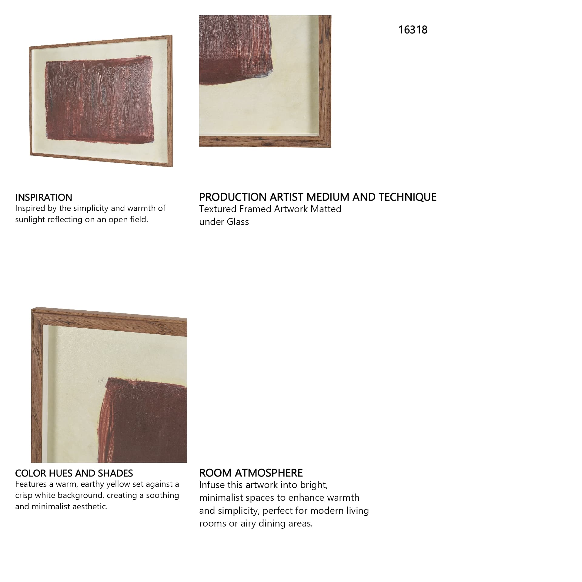 Clay After Dusk by Mercana Studio Textured Framed Artwork Matted under Glass — in a styled room