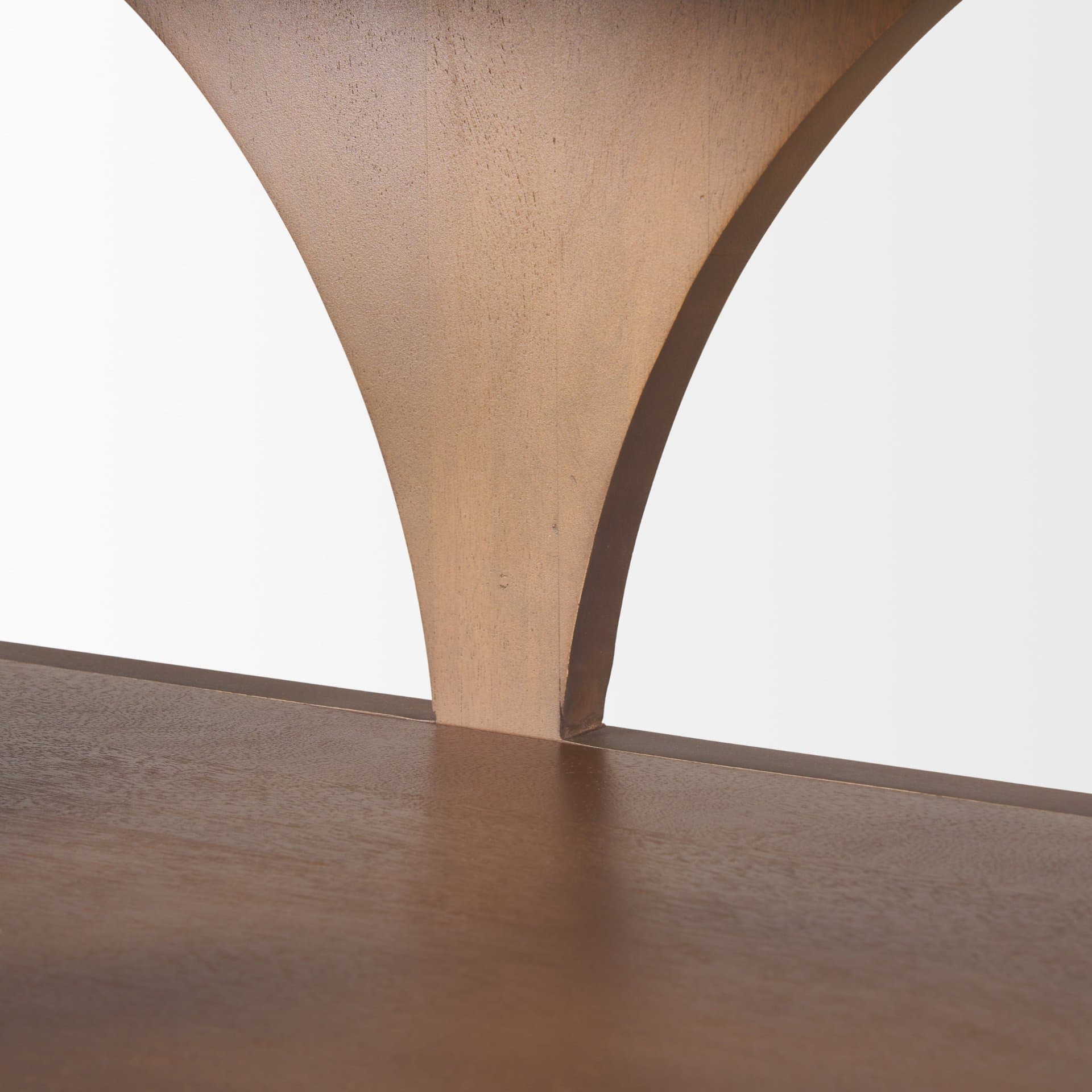 Bela 80" Medium Brown Wood Arched Console Table — product photograph