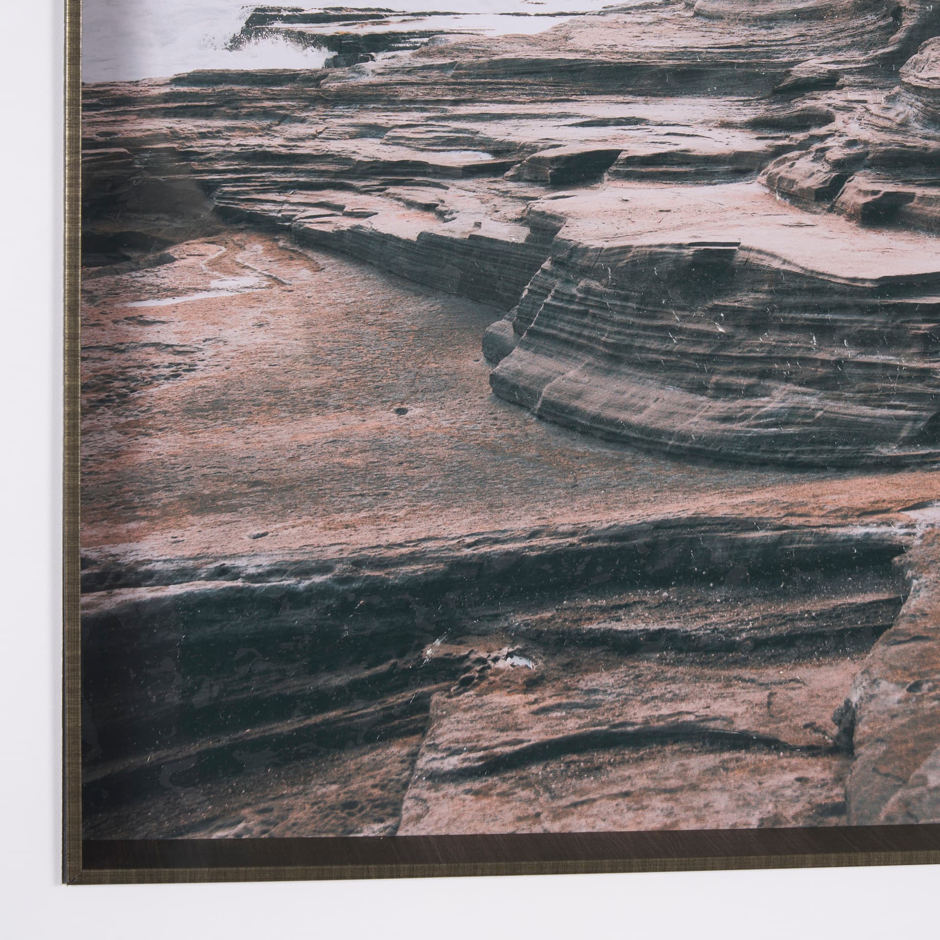 Rocky Shore Hawaii by Max Blakesberg Studios a Hand Embellished Framed Photo Art Print Matted under — product photograph