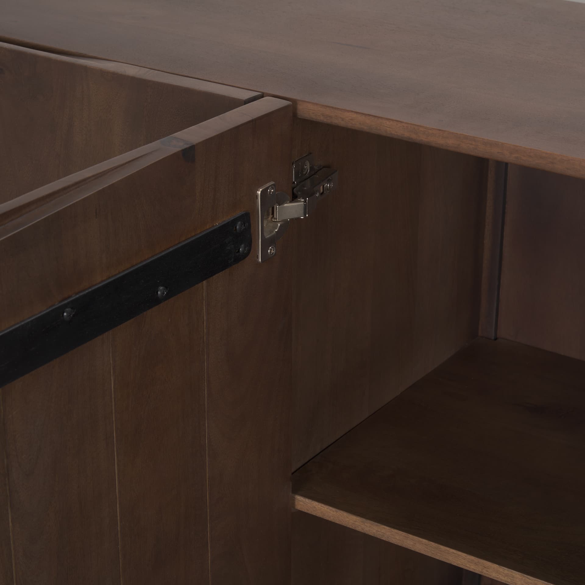 Tammar Brown Wood 4-Door Sideboard — product photograph
