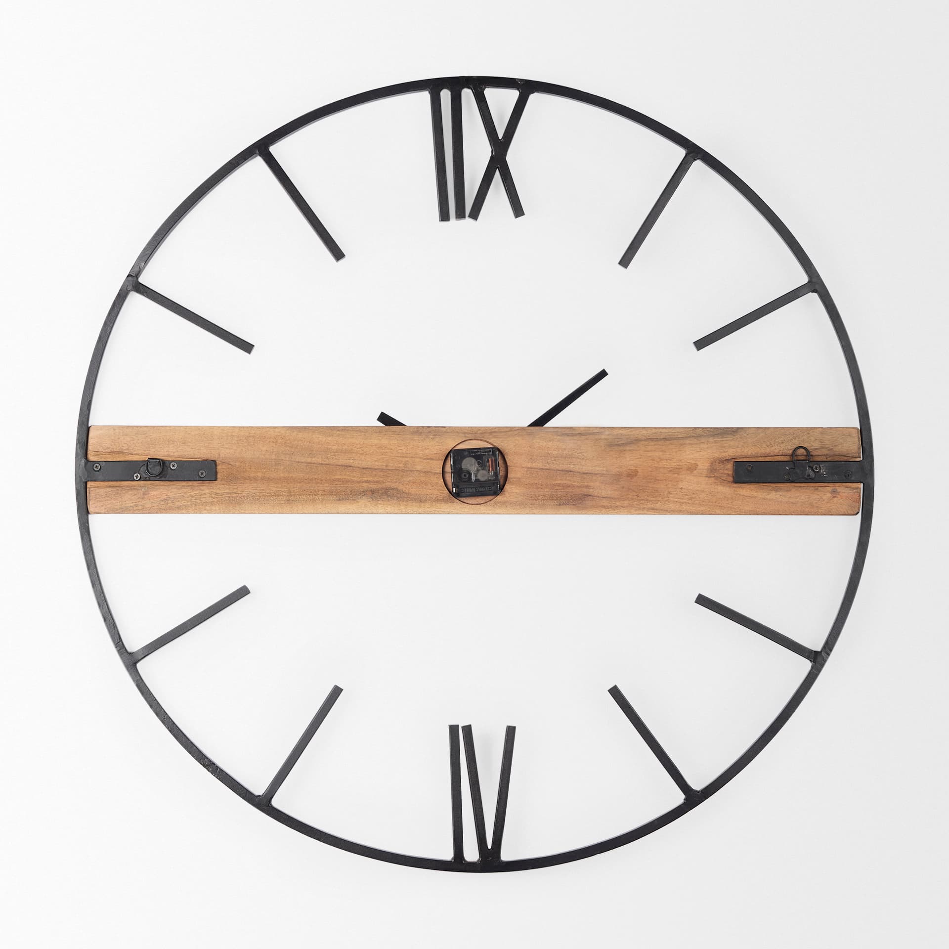 Roman 36" Round Oversize Industrial Wall Clock — product photograph