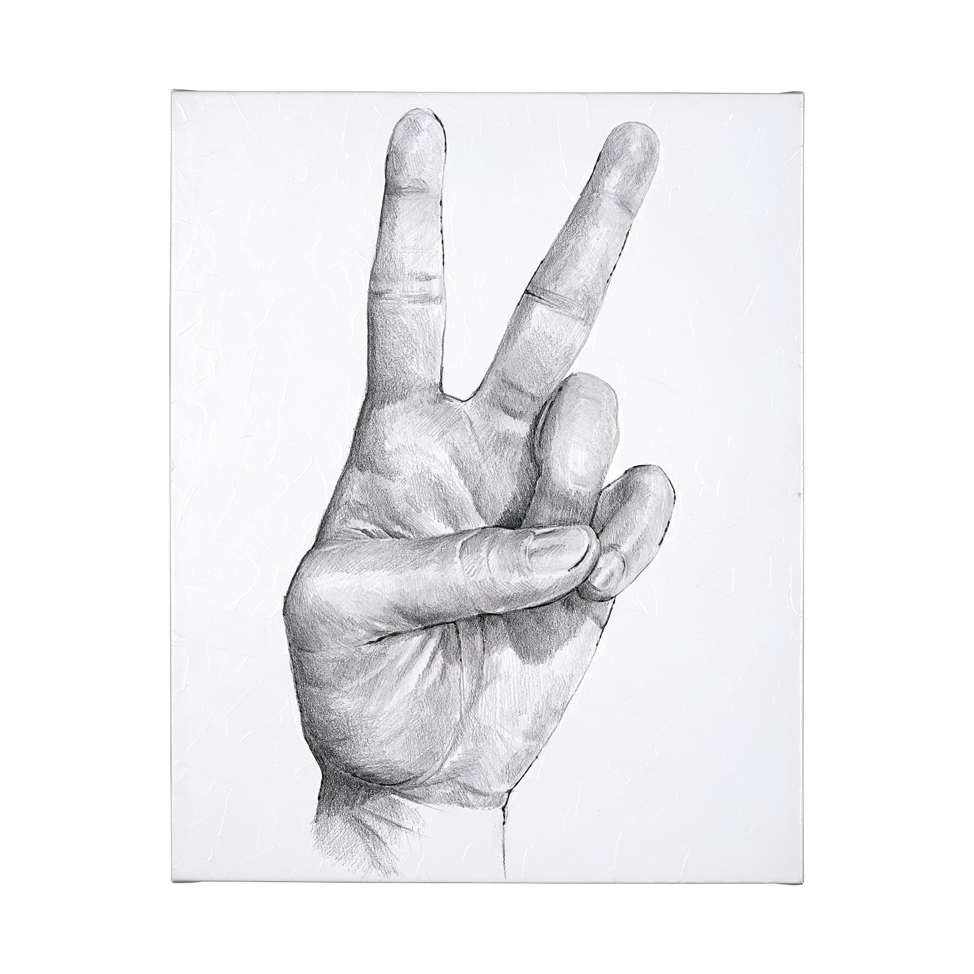 Hand Signs II by Jennifer Paxton Parker a Hand Embellished Textured Canvas — product photograph