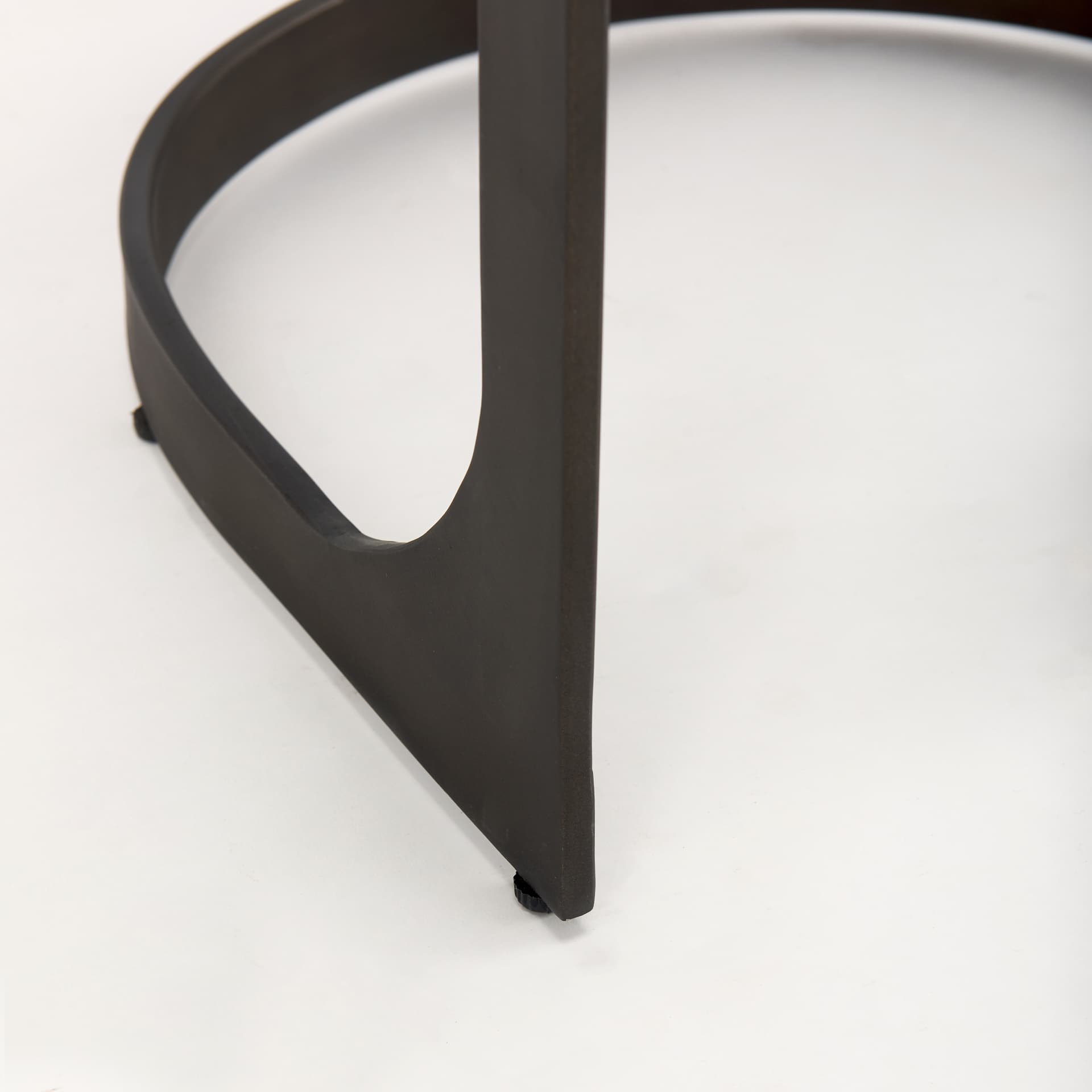Tyson Backless 31in Seat Bar Stool | Brown/Gray Suede w/ Black Metal — product photograph