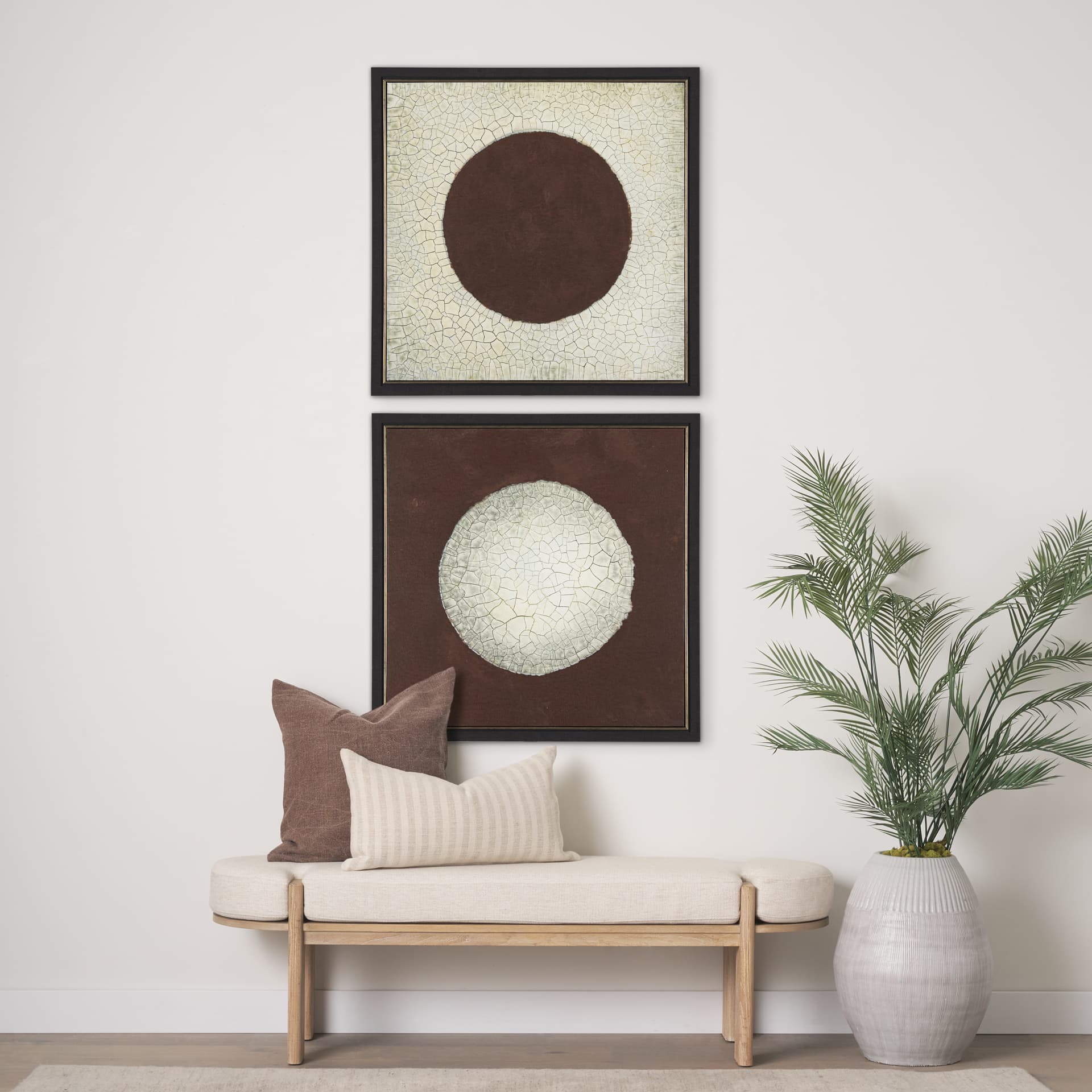 Red Sky by Mercana Studio a Hand Embellished Textured Framed Canvas — in a styled room