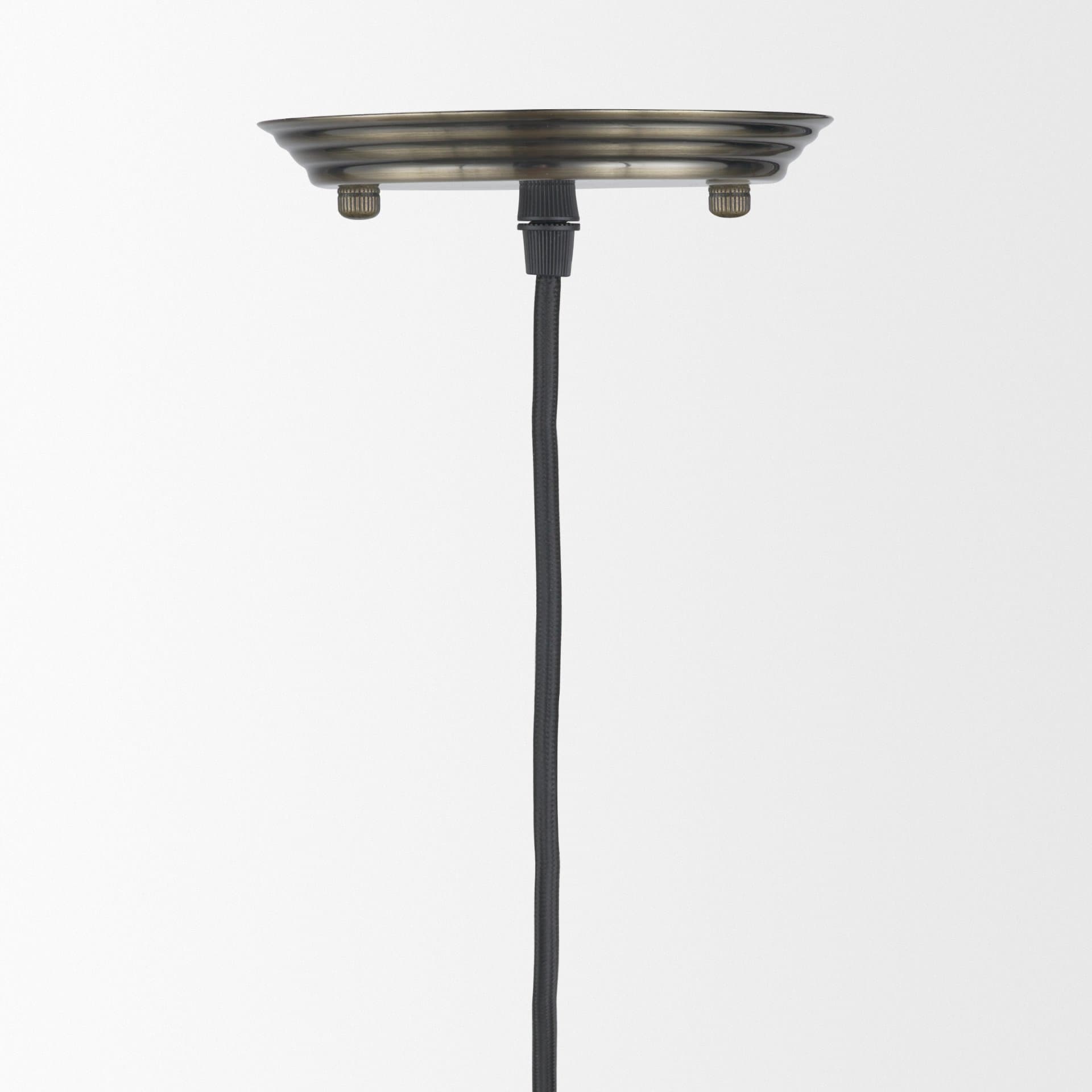 Hines I 4x8 Antiqued-Brass Metal Cage Pendant Light — product photograph
