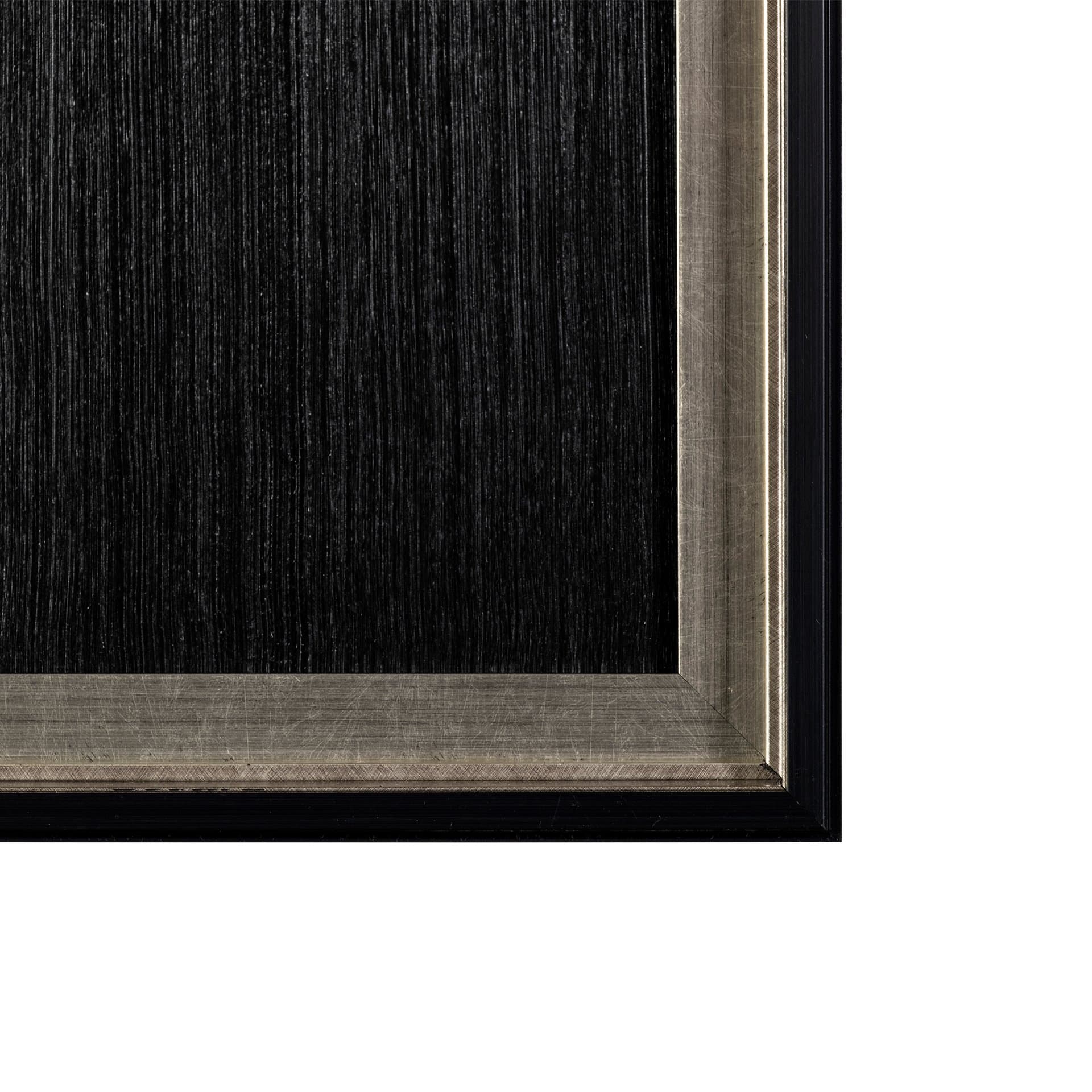 OM-Silver Lines by Studio M a handmade Original Framed Artwork under Glass — product photograph