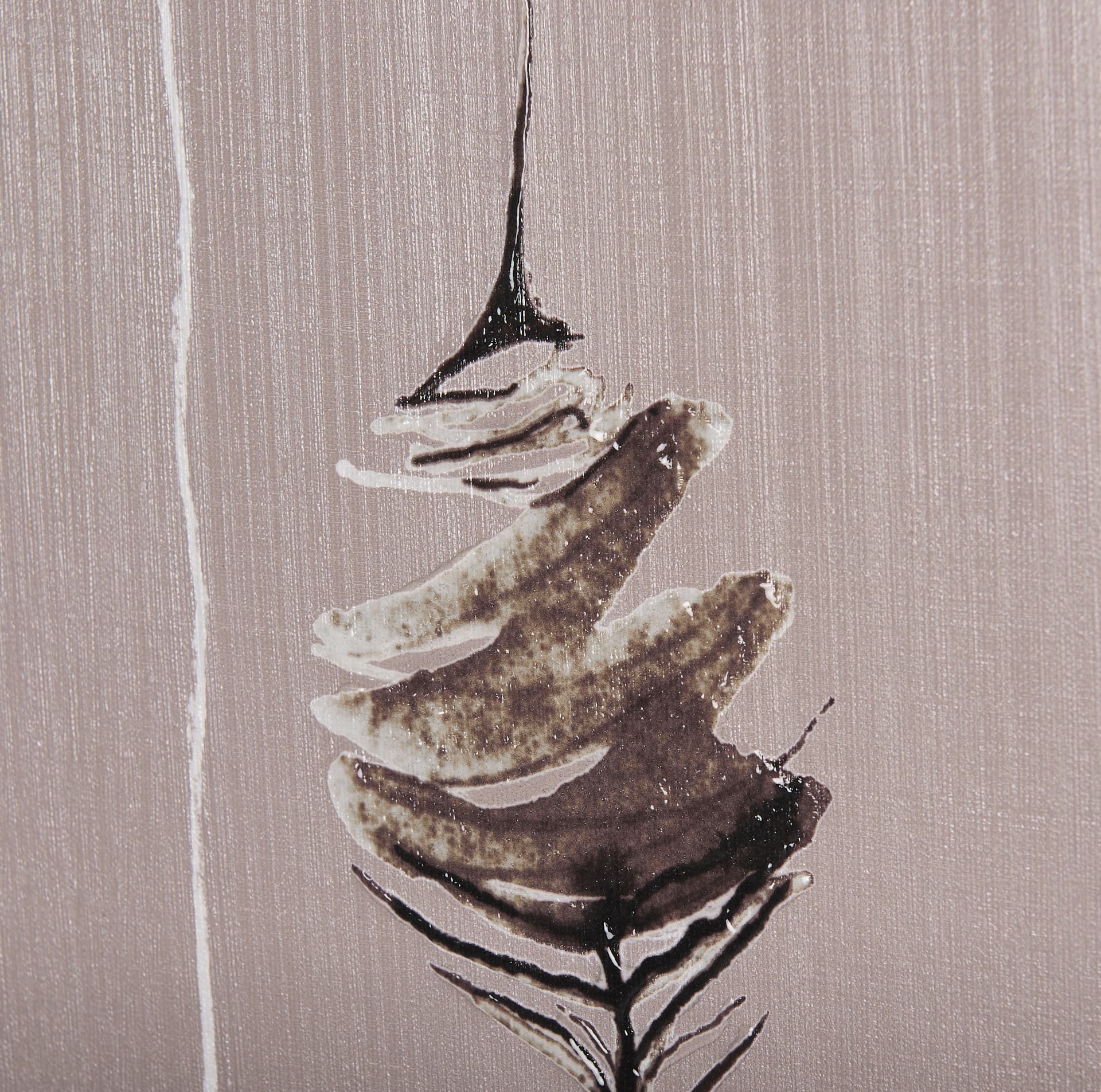 Rain of Feather Warm Gray by Mercana Studio a Hand Embellished Textured Canvas — product photograph