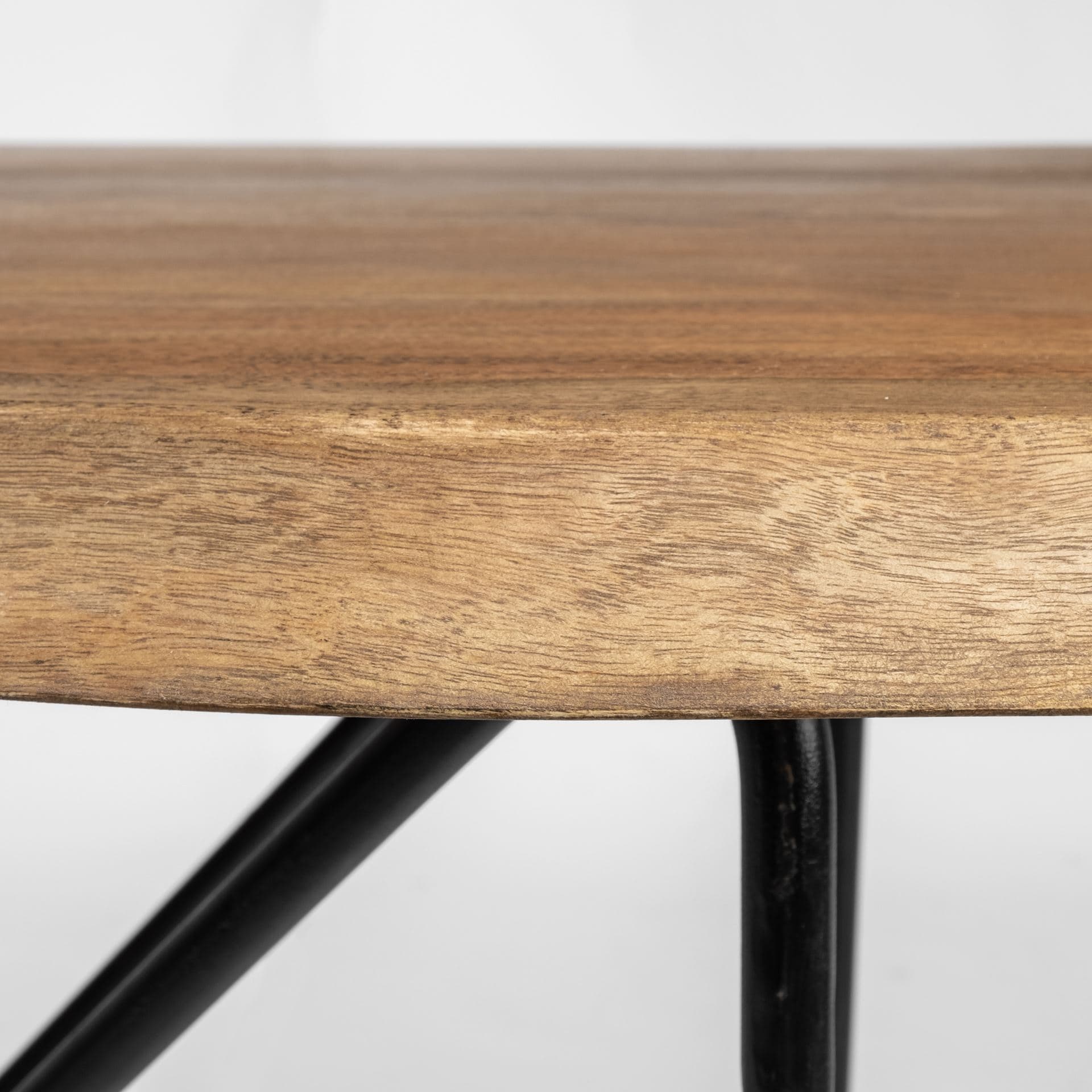 Papillion IV 60L x 26W Natural Solid Wood and Live Edge Iron Office Desk — product photograph