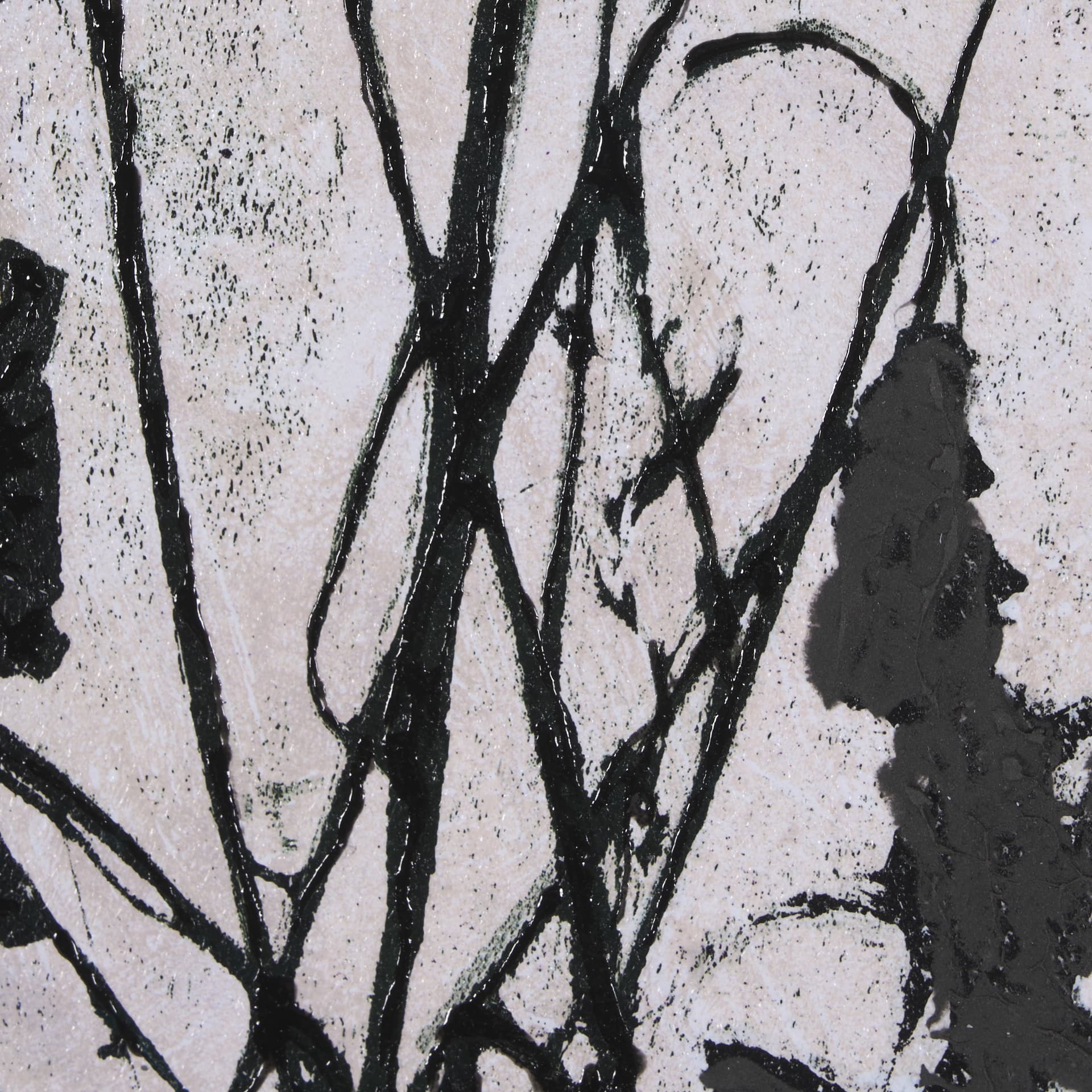 Etched Silouette IV by Mercana Studio a Hand Embellished Textured Framed Art Print — product photograph