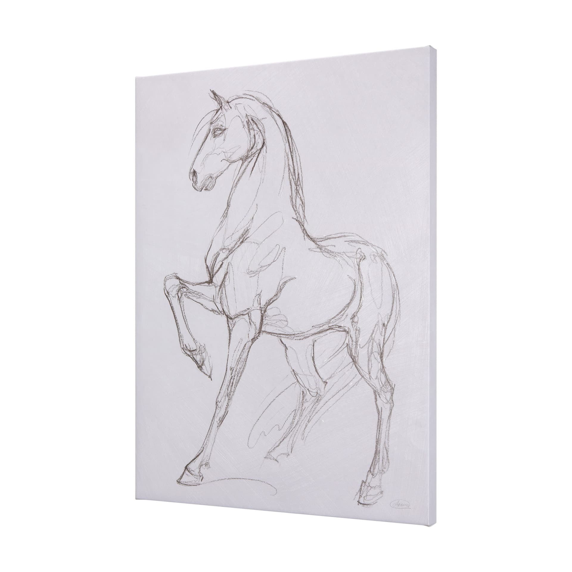 Horse II by Mercana Studio a Hand Embellished Textured Canvas — product photograph