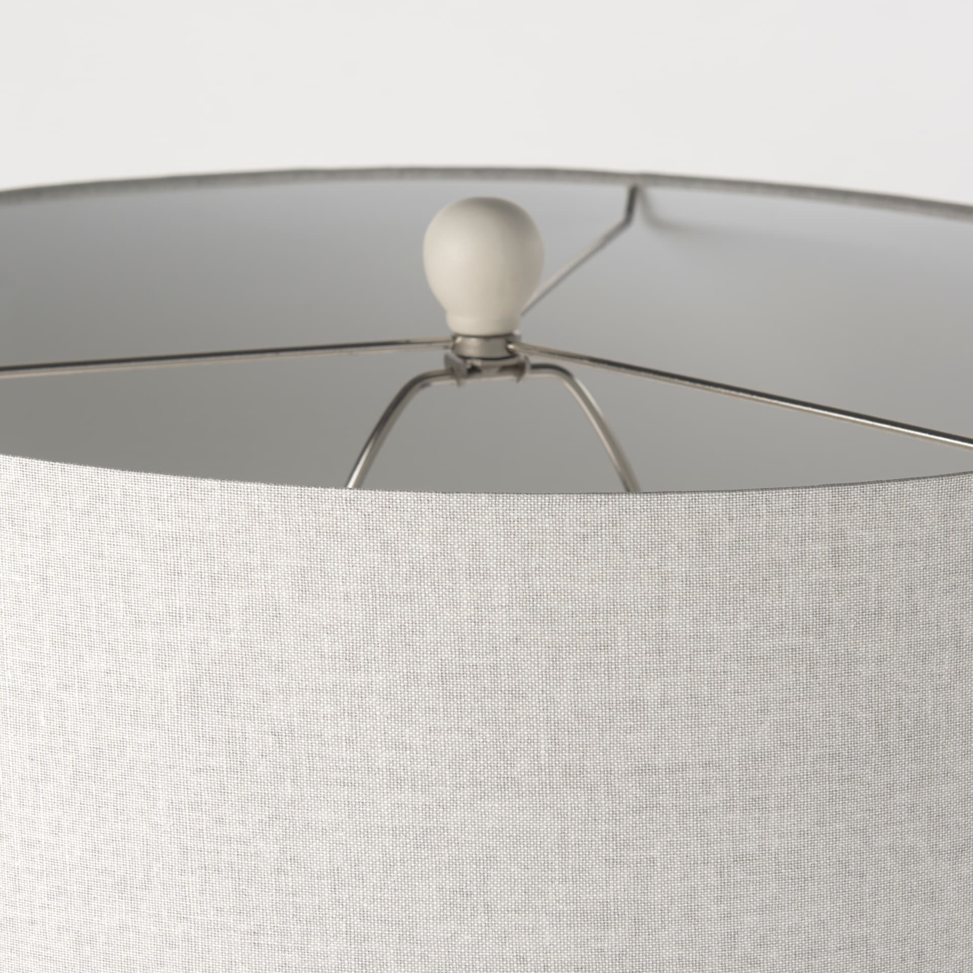 Cato 20.0L x 20.0W x 33.5H Cream Base W/White Shade Table Lamp — product photograph