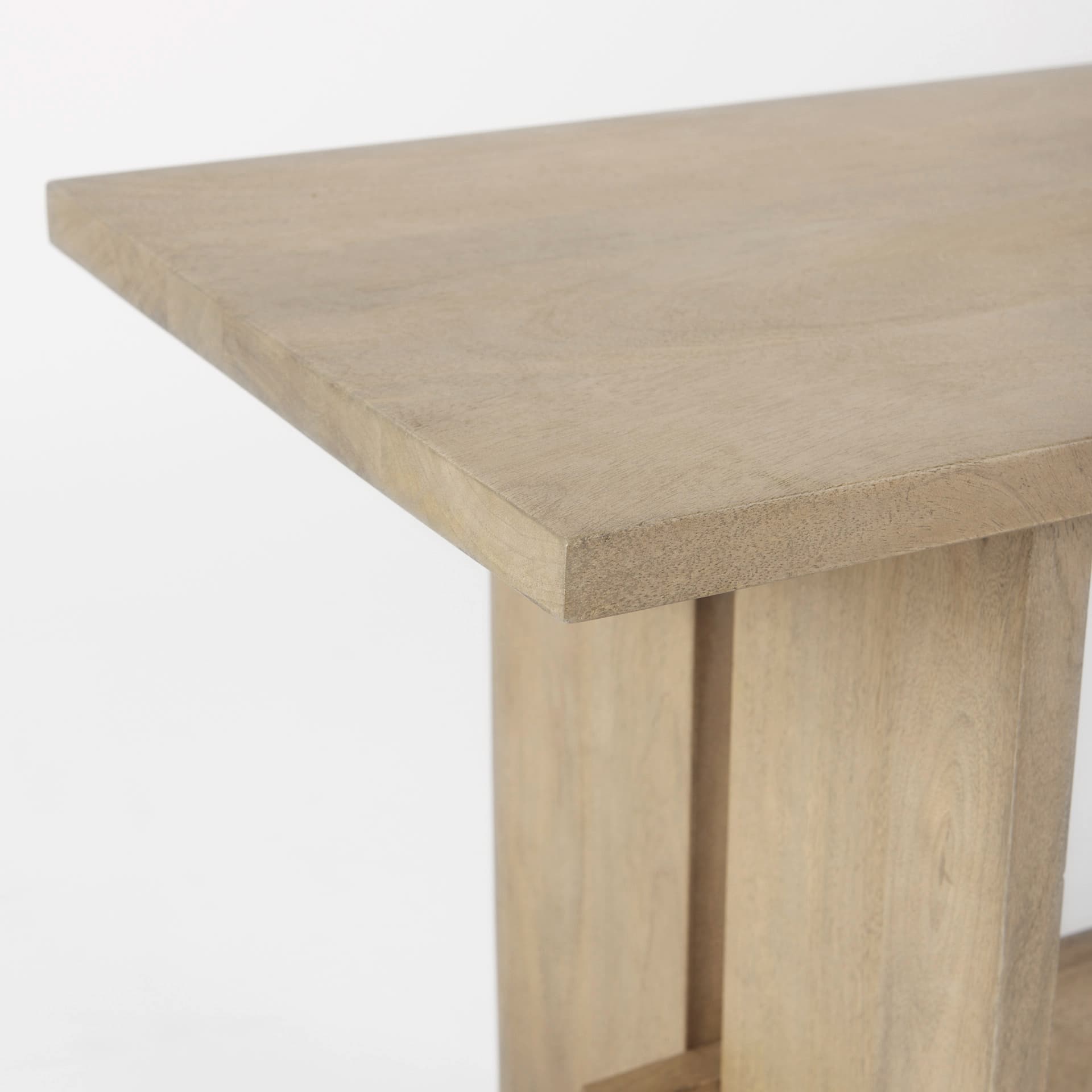 Aida 18H Light Brown Wood Dining Bench — product photograph
