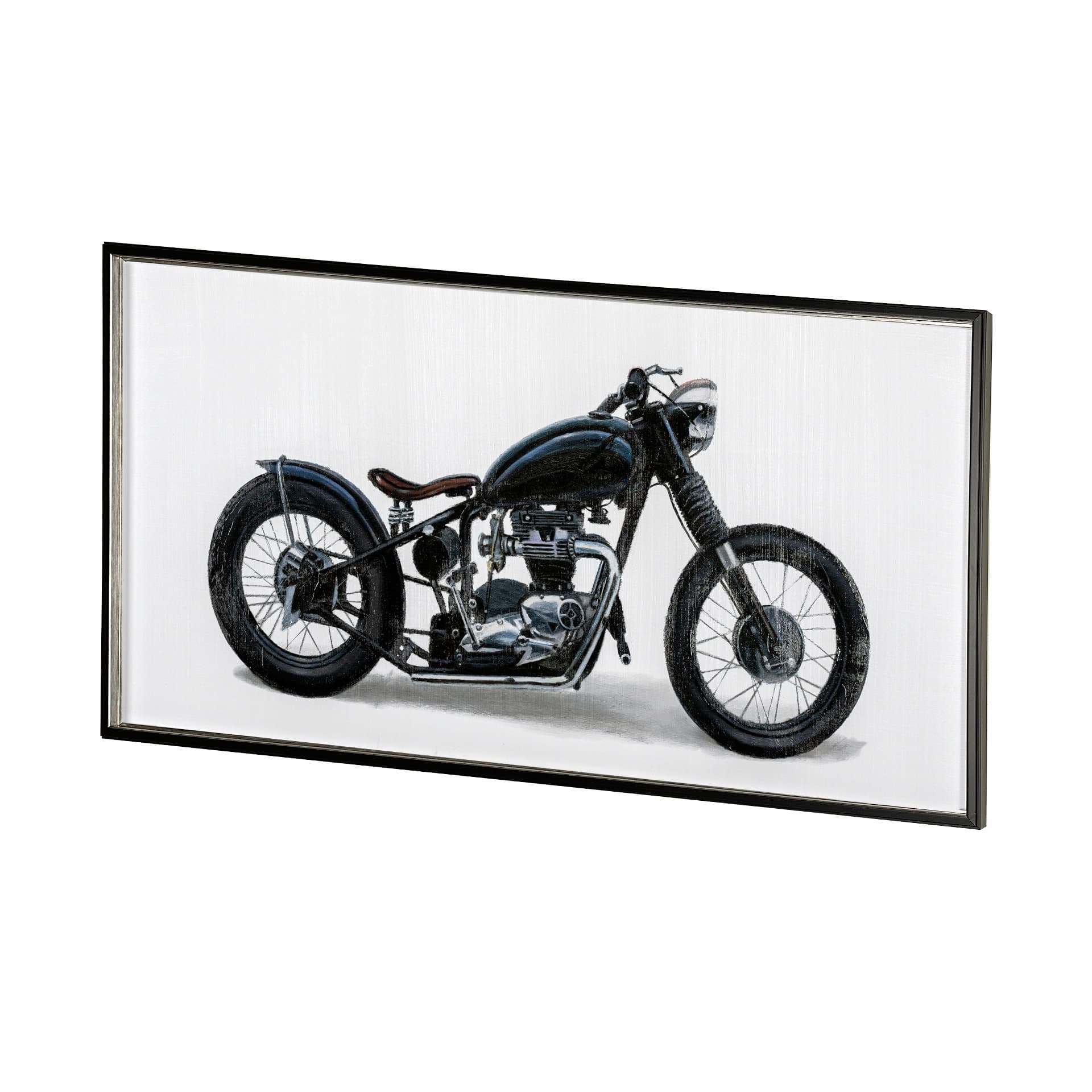Lets Roll White I by James Wiens a Hand Embellished Textured Framed Art Print Matted under Glass — product photograph