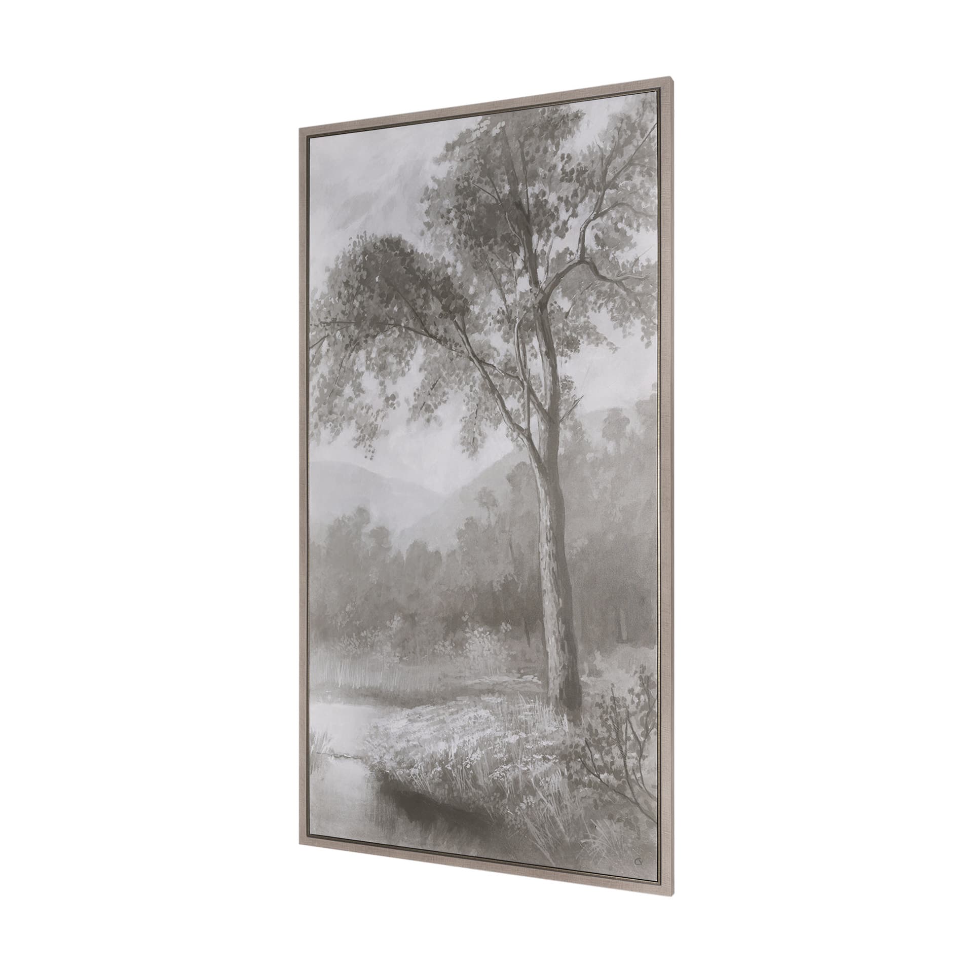 Forest Morning II by Mercana Studio a Hand Embellished Textured Framed Canvas — product photograph