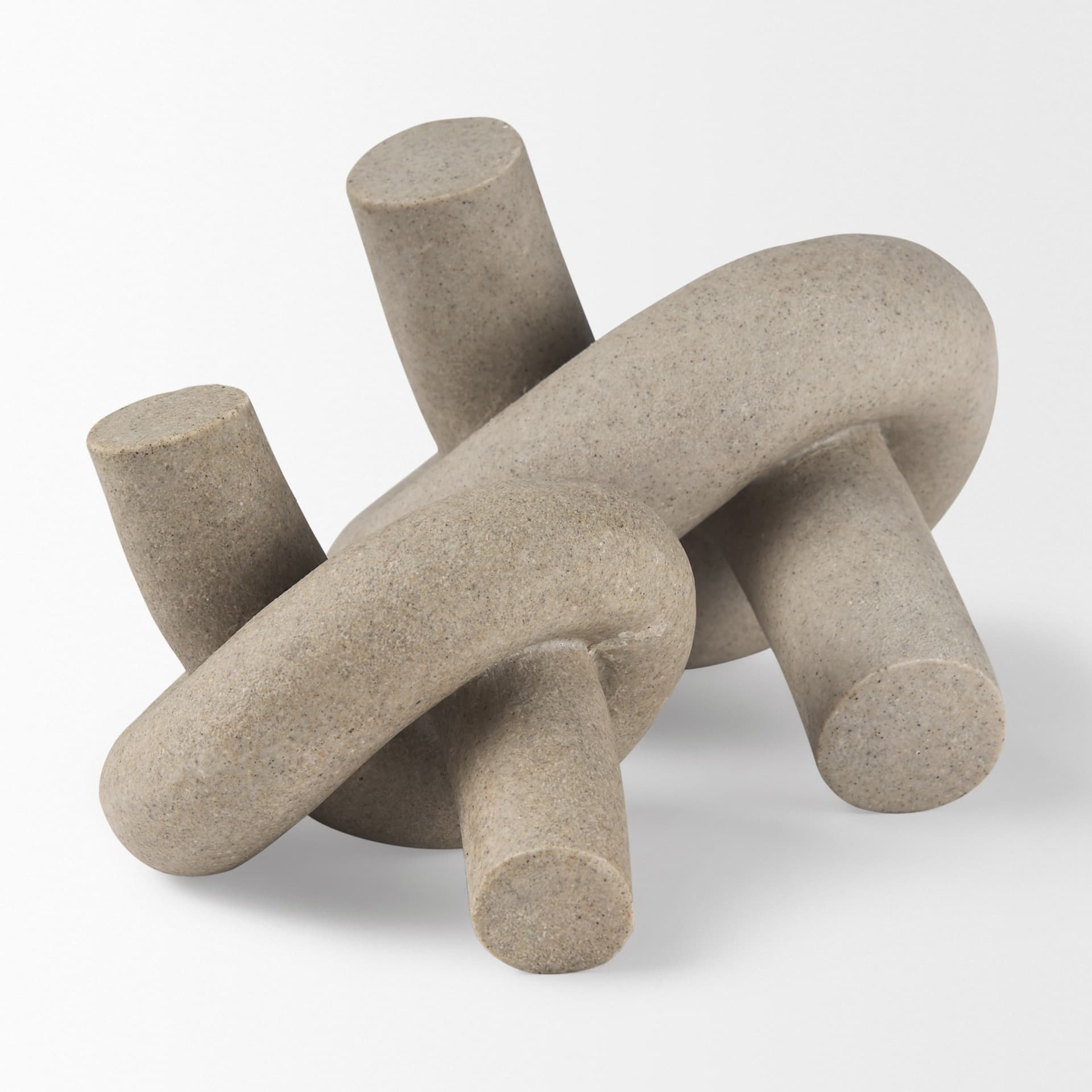 Otto Sandstone Resin Small Knot Sculpture Decorative Object — product photograph