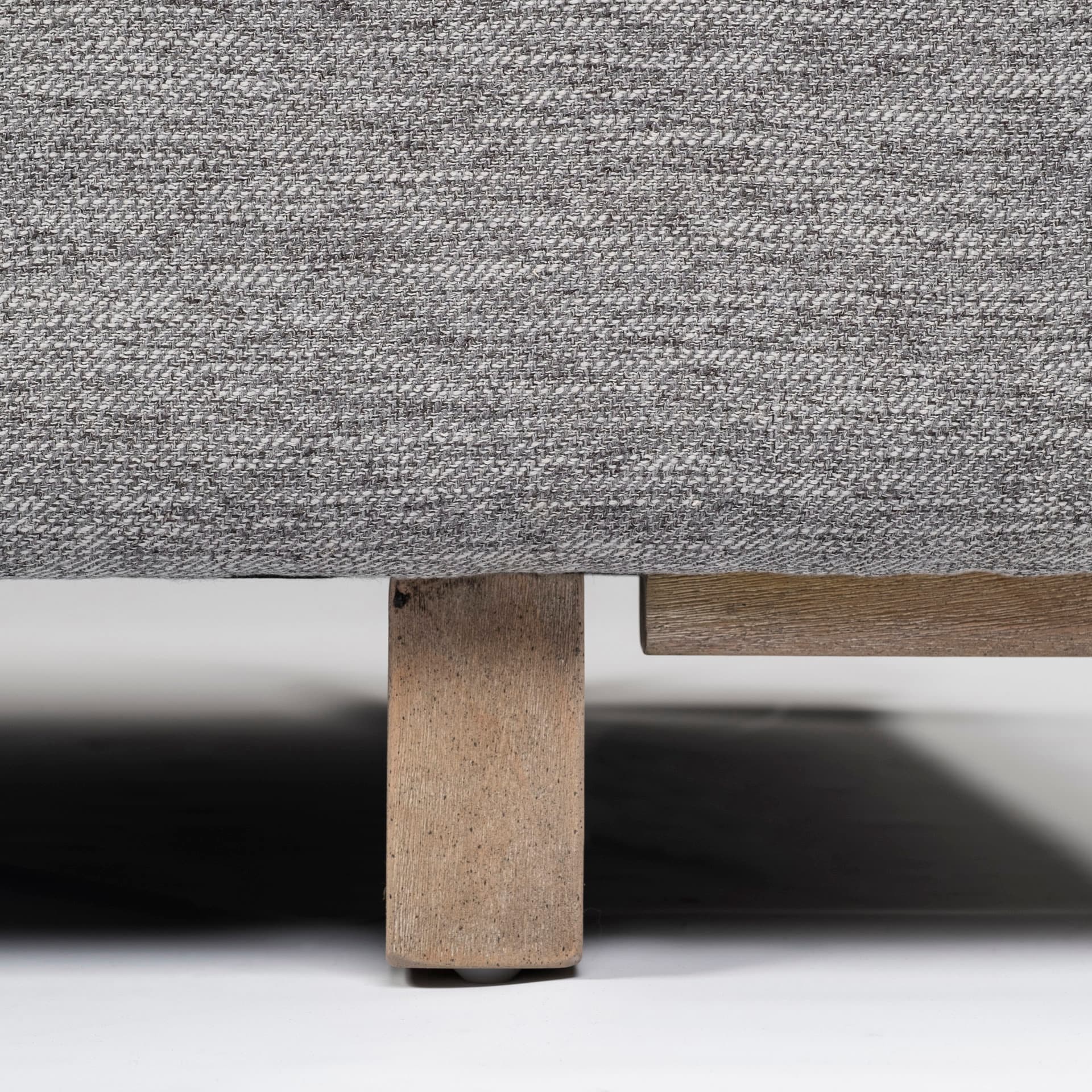 Roy II Castlerock Gray Upholstered and Brown Wood Frame Arm Chair — product photograph