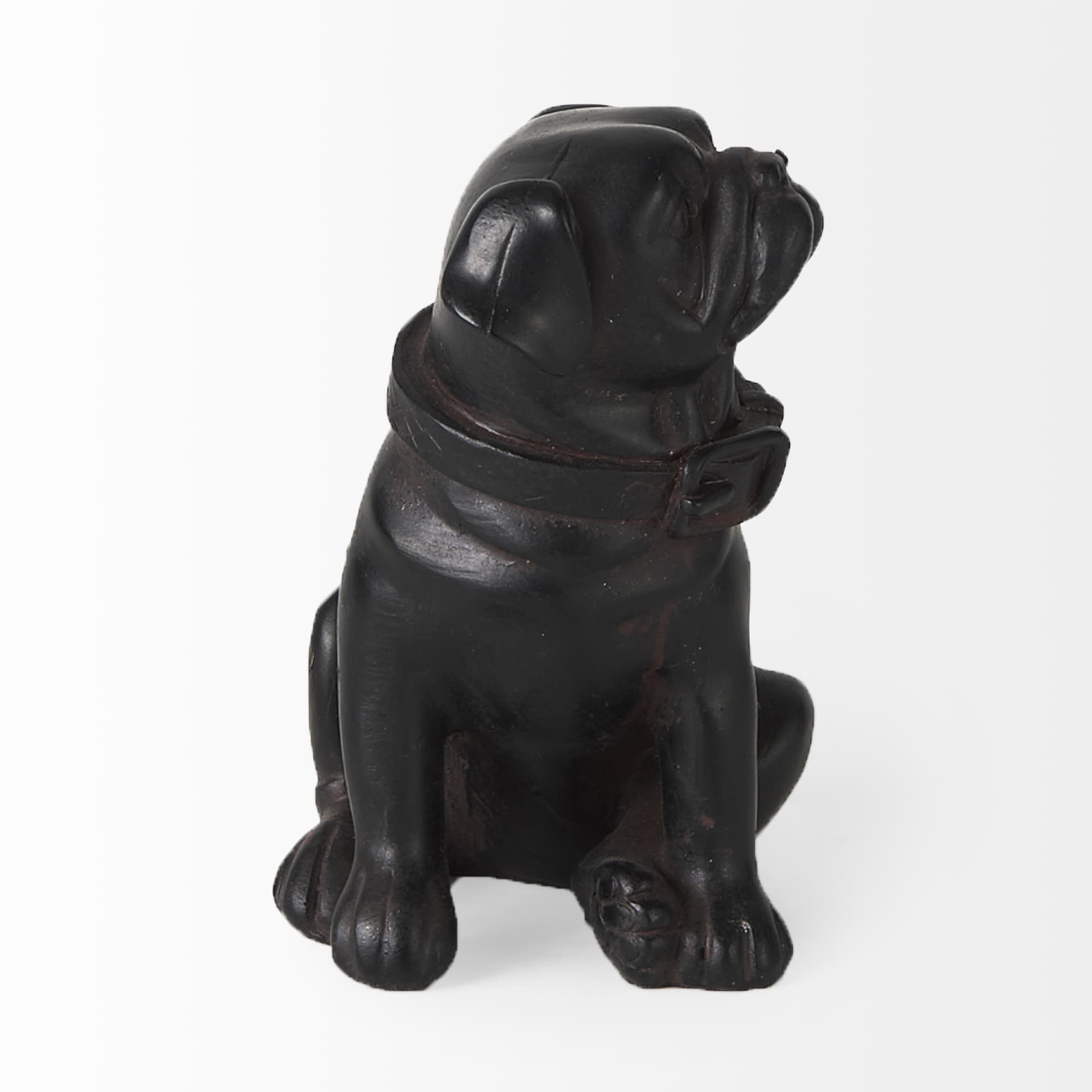 Cadence 4L x 5W Black Resin Pug Dog — product photograph